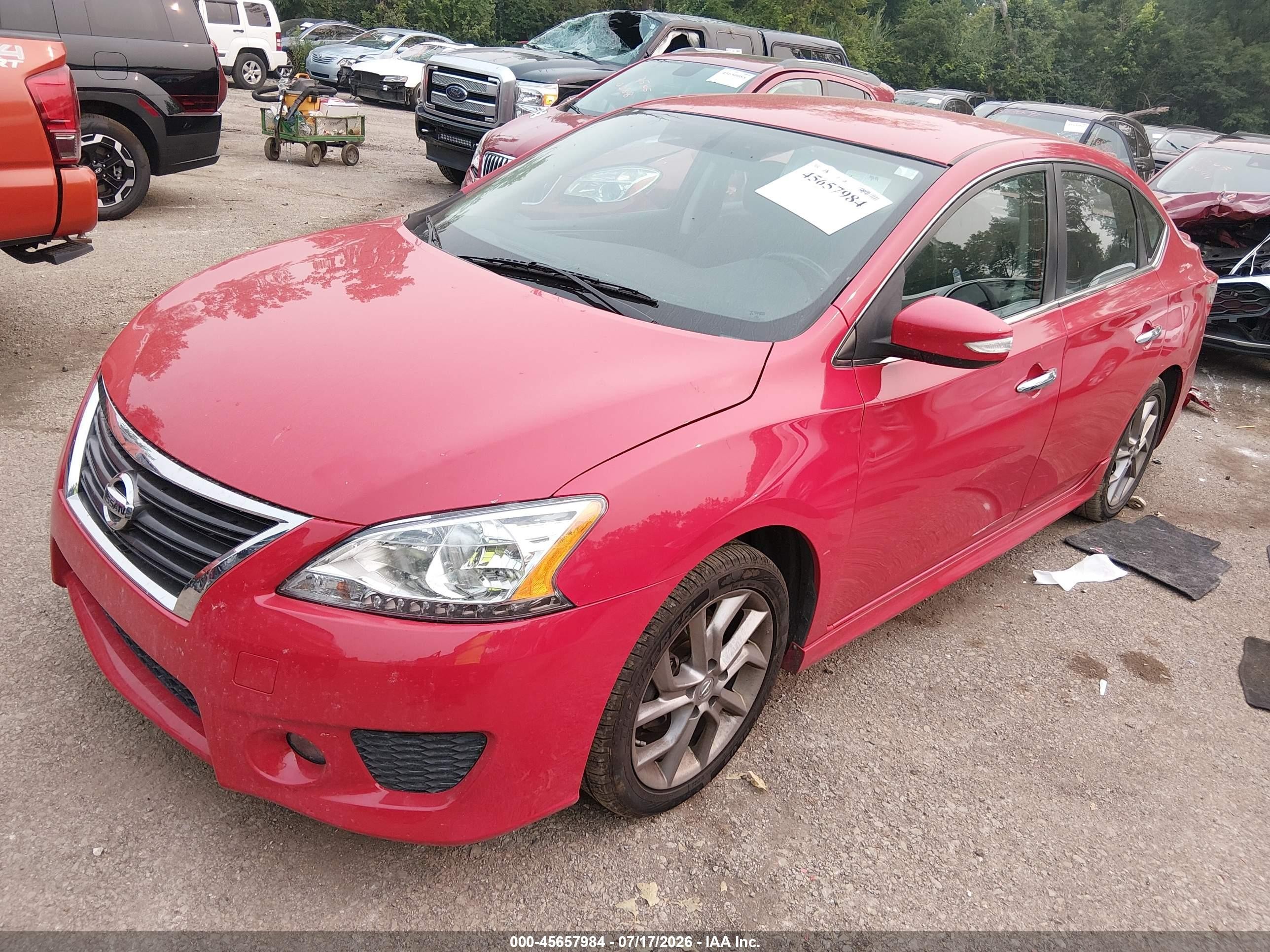 2015 Nissan Sentra Sr Red vin: 3N1AB7AP0FY230920