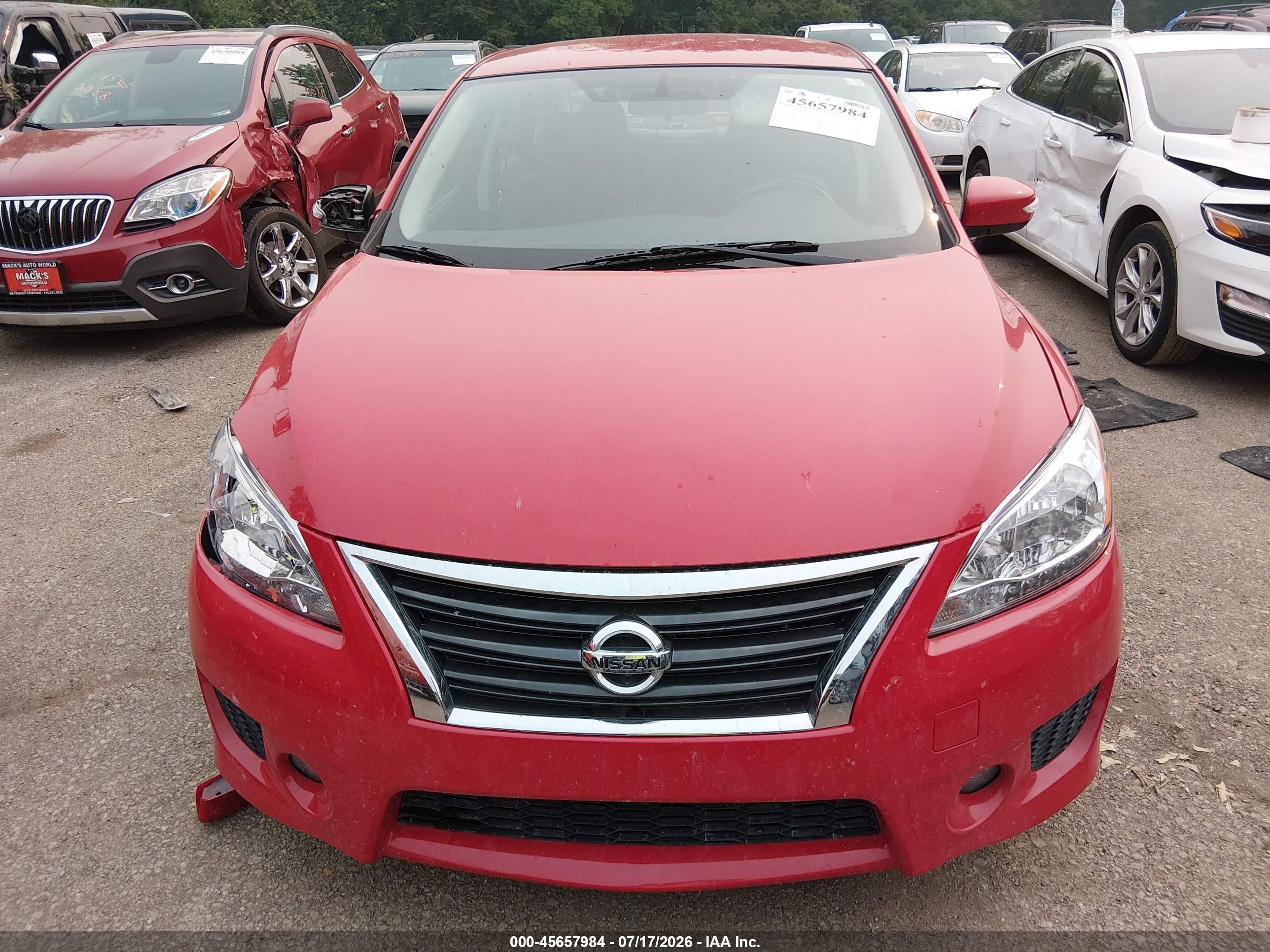 2015 Nissan Sentra Sr Red vin: 3N1AB7AP0FY230920