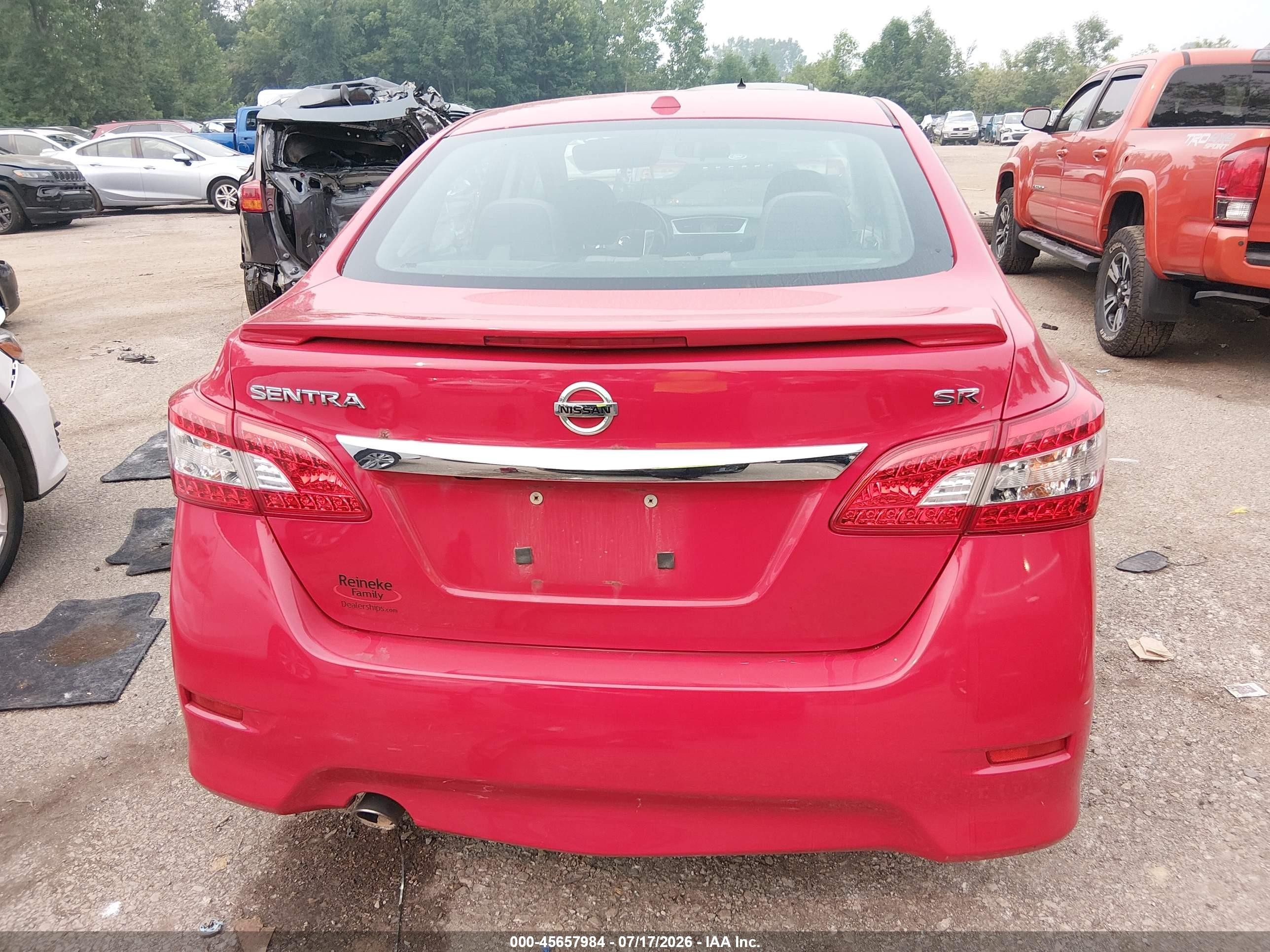 2015 Nissan Sentra Sr Red vin: 3N1AB7AP0FY230920