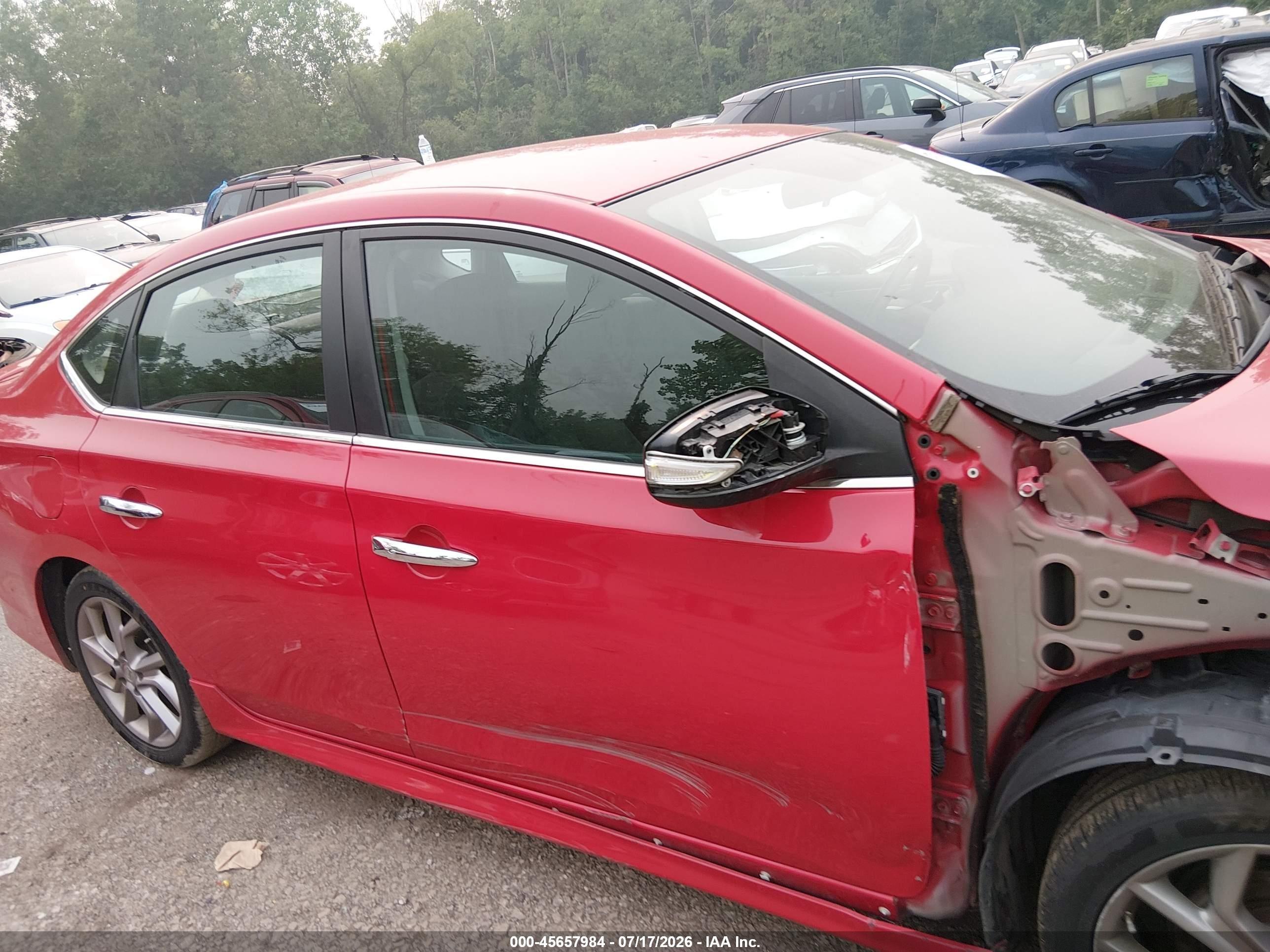 2015 Nissan Sentra Sr Red vin: 3N1AB7AP0FY230920