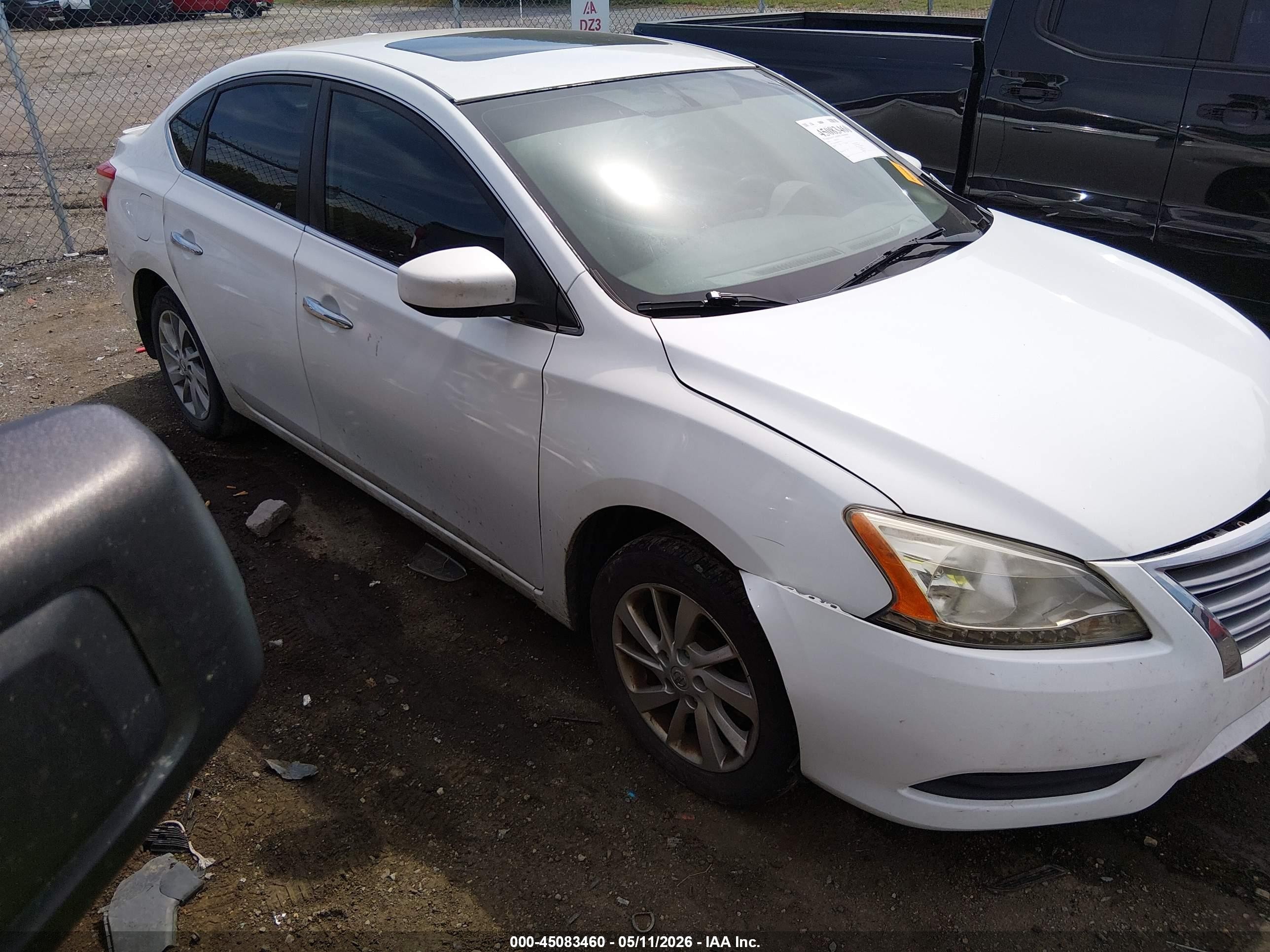 2015 Nissan Sentra Sv White vin: 3N1AB7AP0FY237494