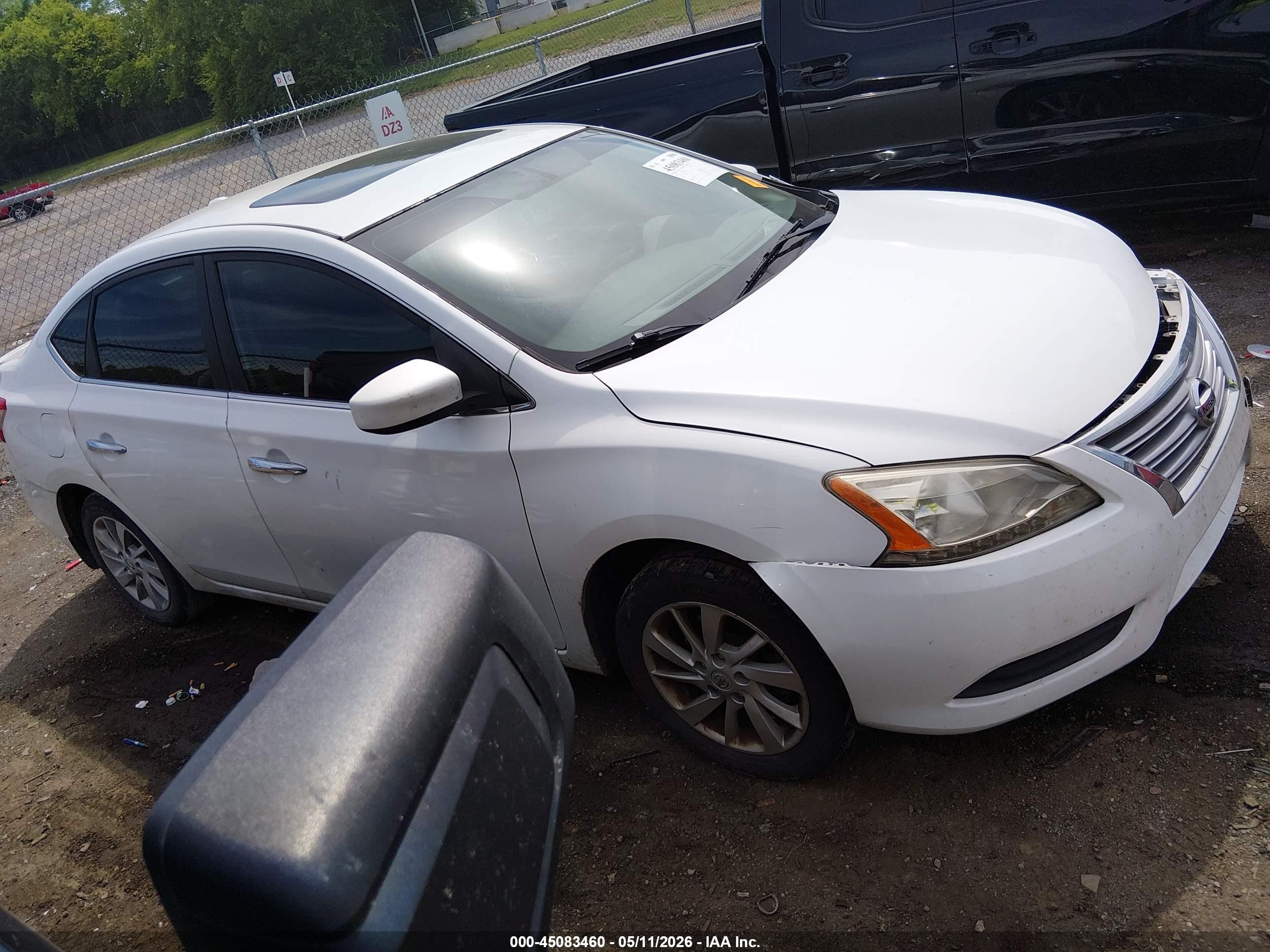 2015 Nissan Sentra Sv White vin: 3N1AB7AP0FY237494