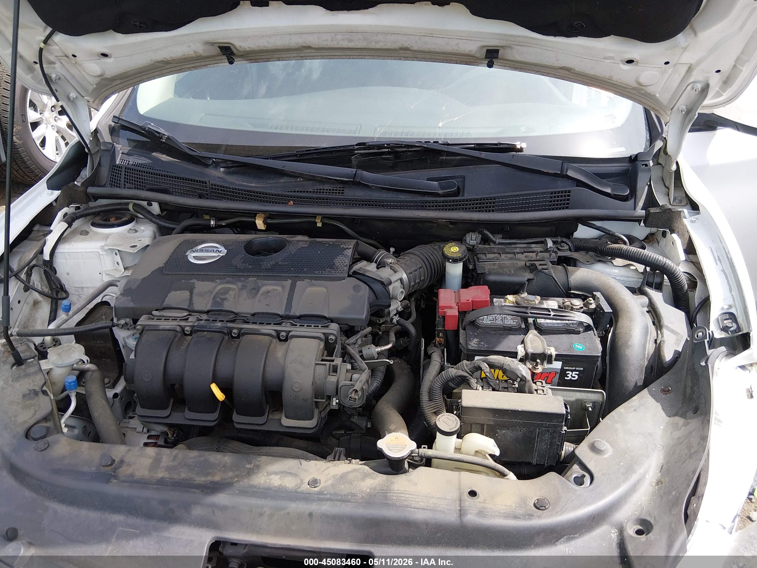 2015 Nissan Sentra Sv White vin: 3N1AB7AP0FY237494