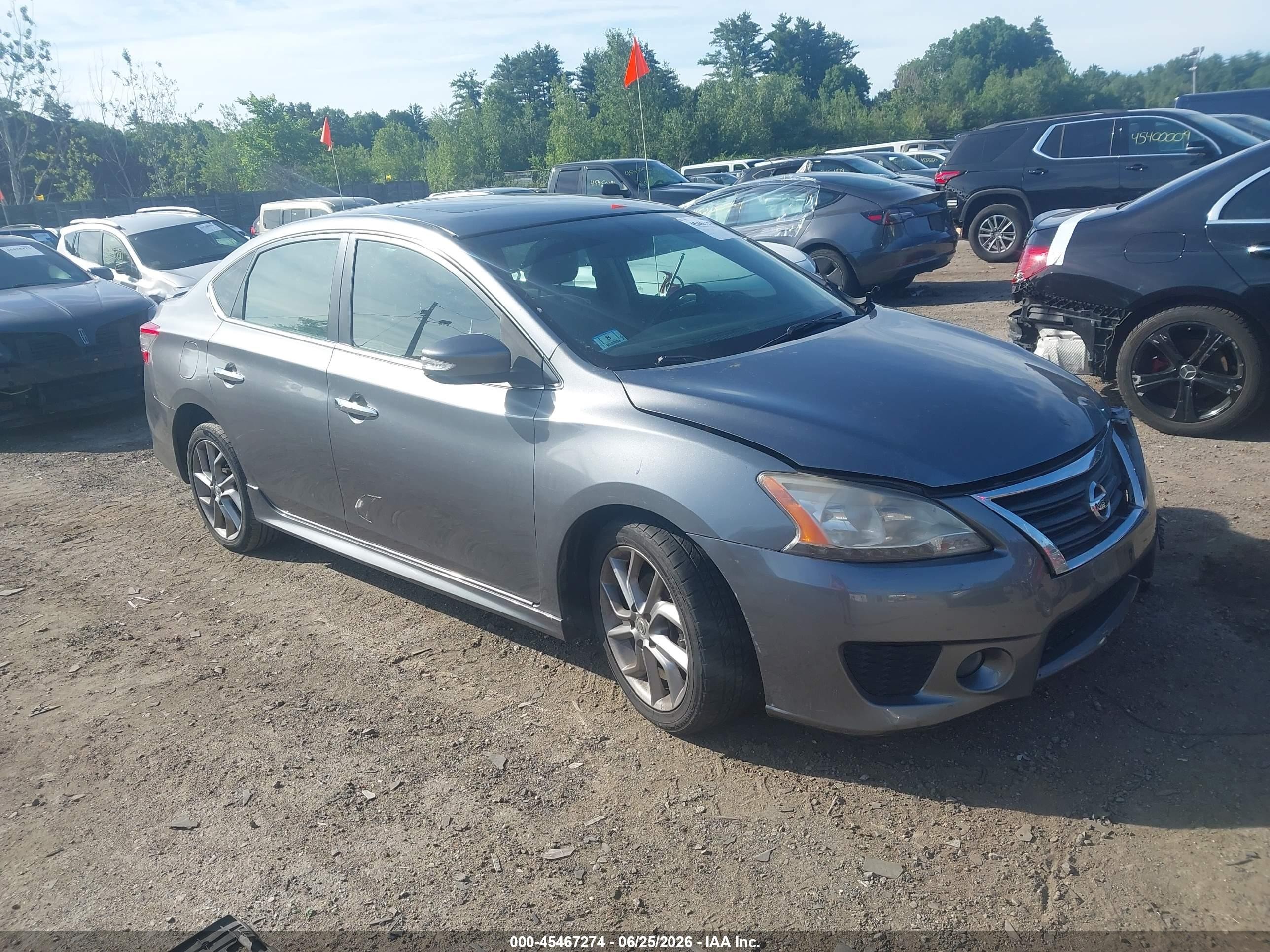 2015 Nissan Sentra Sr Silver vin: 3N1AB7AP0FY238872