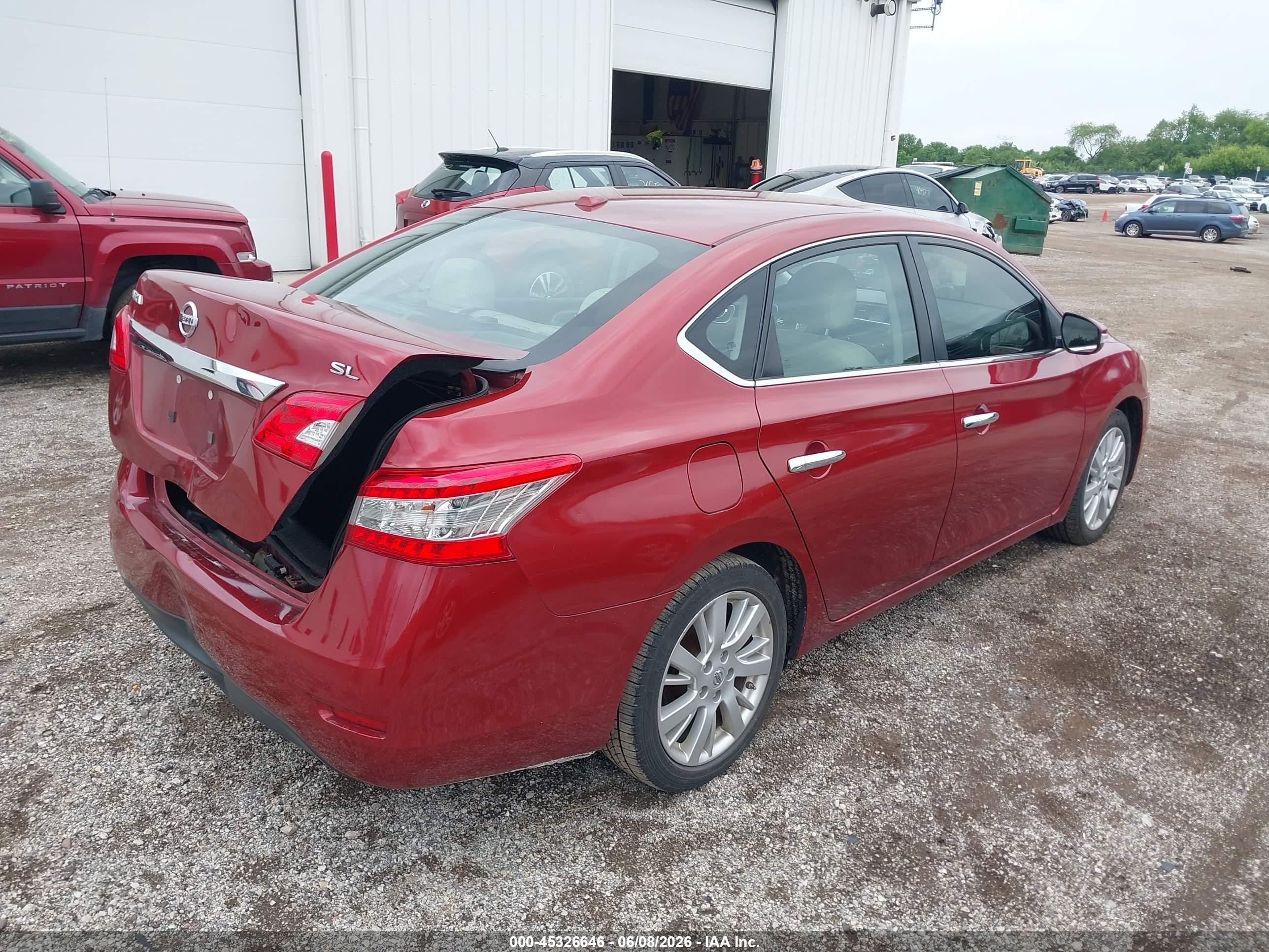 2015 Nissan Sentra Fe+ S/s/sl/sr/sv Red vin: 3N1AB7AP0FY241898