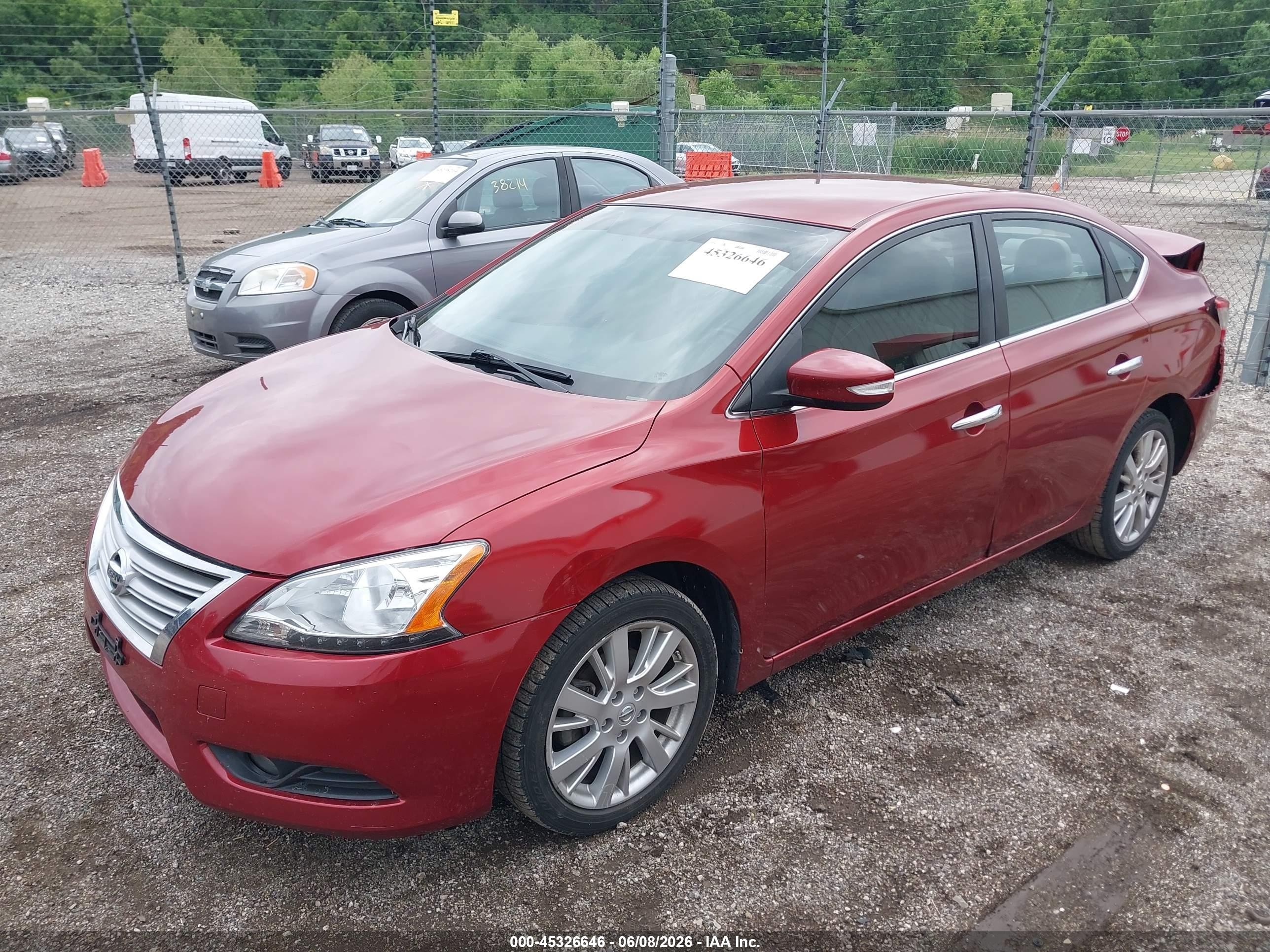2015 Nissan Sentra Fe+ S/s/sl/sr/sv Red vin: 3N1AB7AP0FY241898