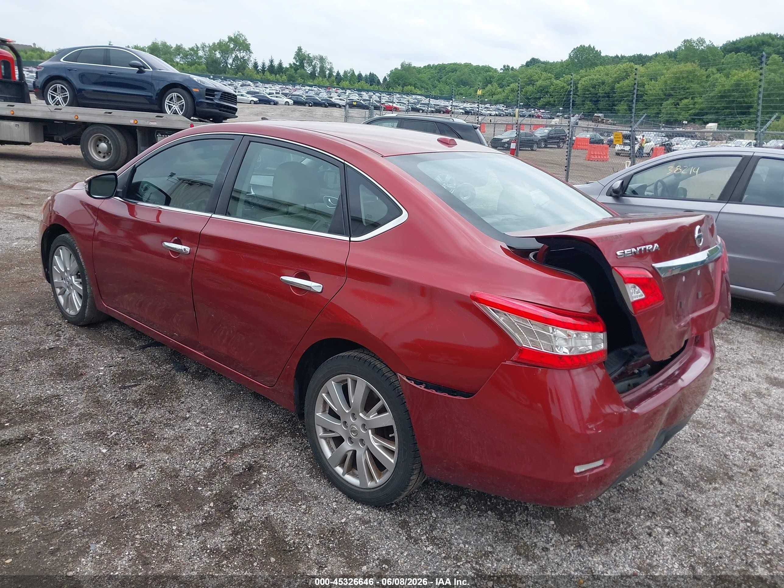 2015 Nissan Sentra Fe+ S/s/sl/sr/sv Red vin: 3N1AB7AP0FY241898