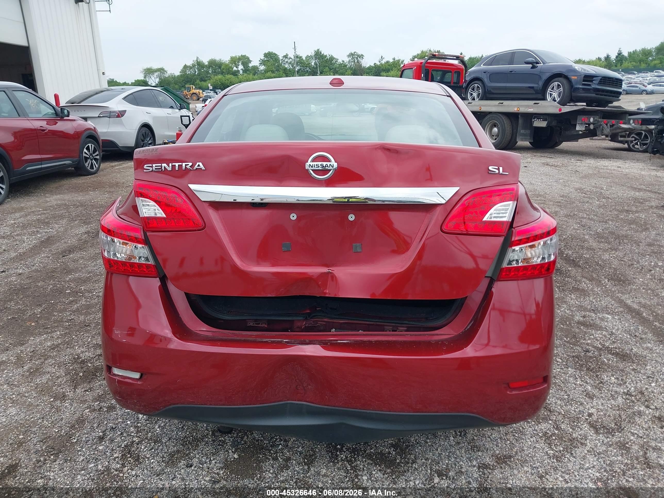 2015 Nissan Sentra Fe+ S/s/sl/sr/sv Red vin: 3N1AB7AP0FY241898