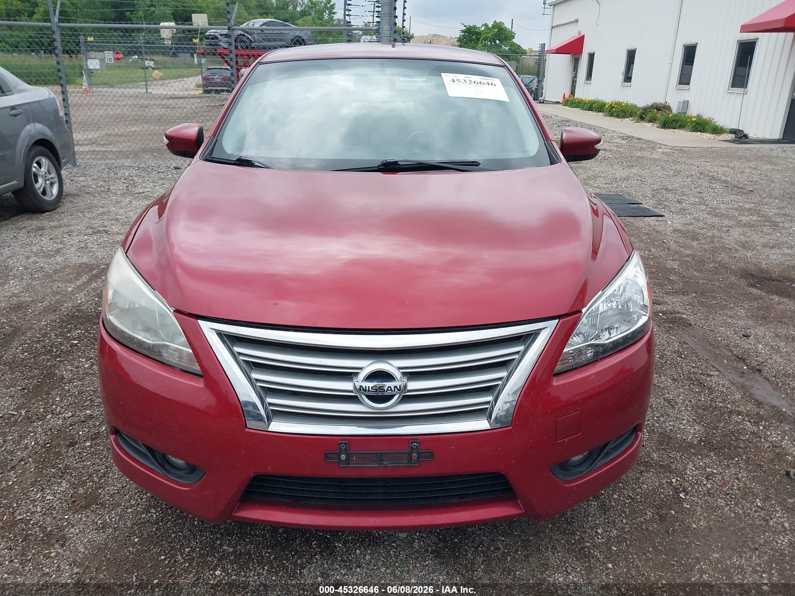 2015 Nissan Sentra Fe+ S/s/sl/sr/sv Red vin: 3N1AB7AP0FY241898