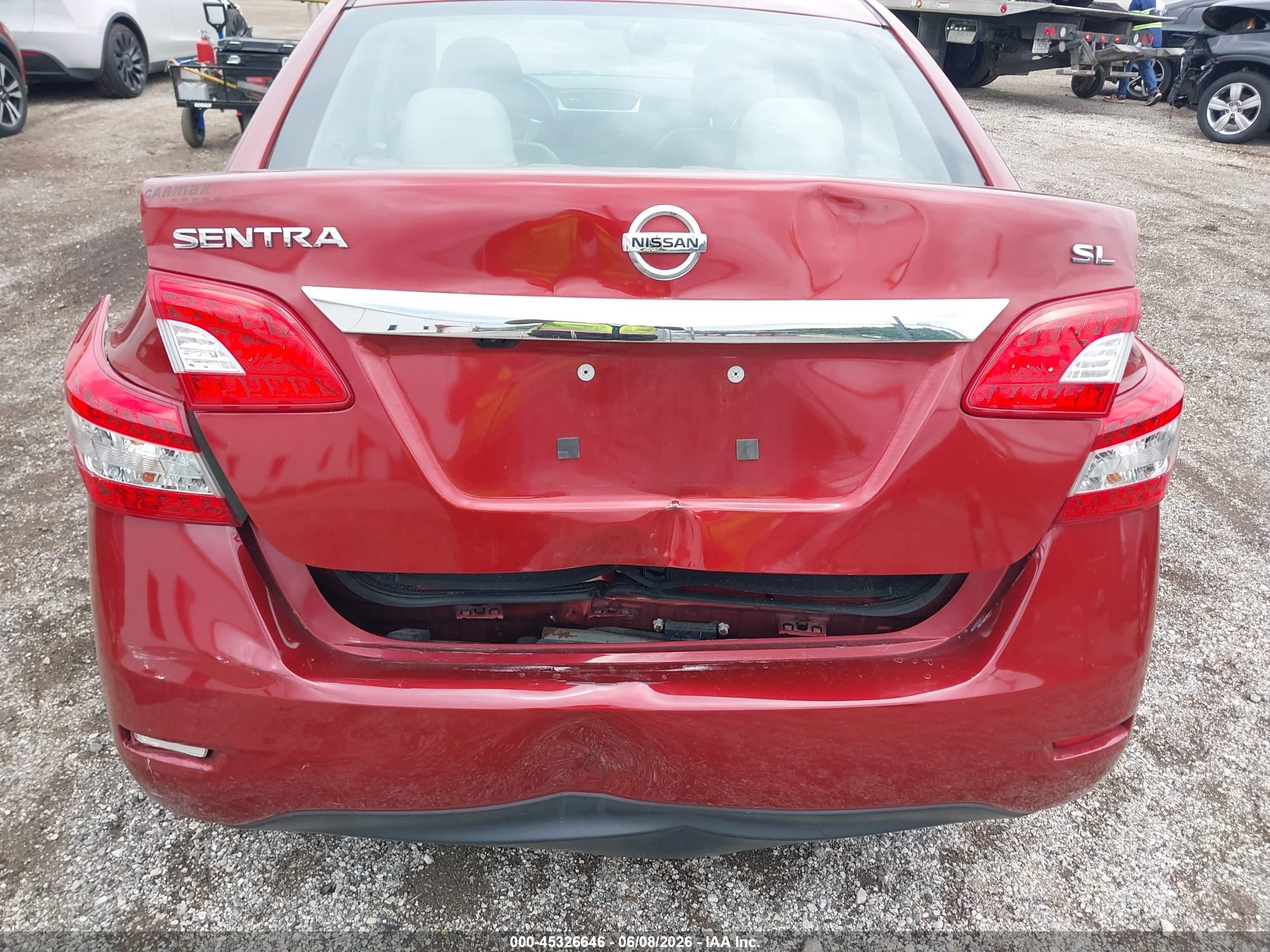 2015 Nissan Sentra Fe+ S/s/sl/sr/sv Red vin: 3N1AB7AP0FY241898
