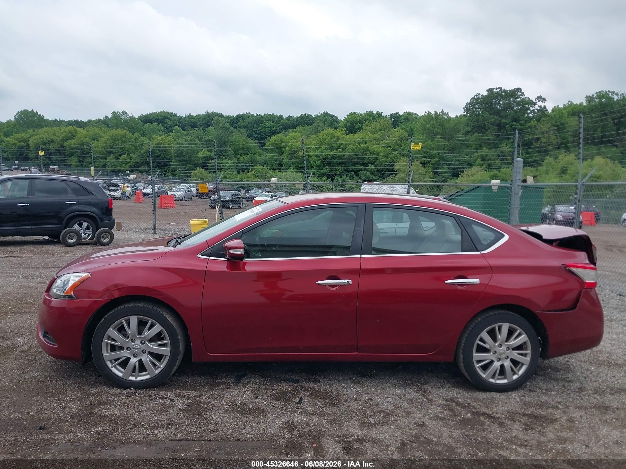 2015 Nissan Sentra Fe+ S/s/sl/sr/sv Red vin: 3N1AB7AP0FY241898