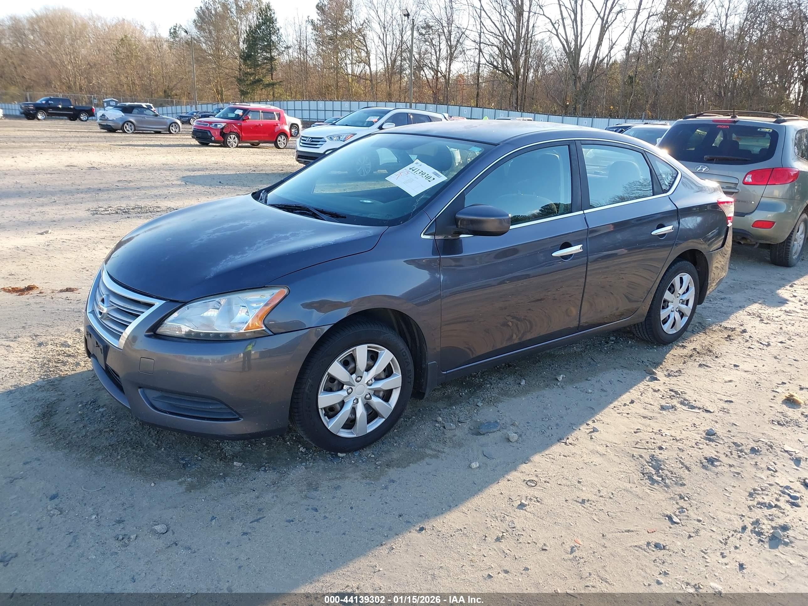 2015 Nissan Sentra Sv Gray vin: 3N1AB7AP0FY244204