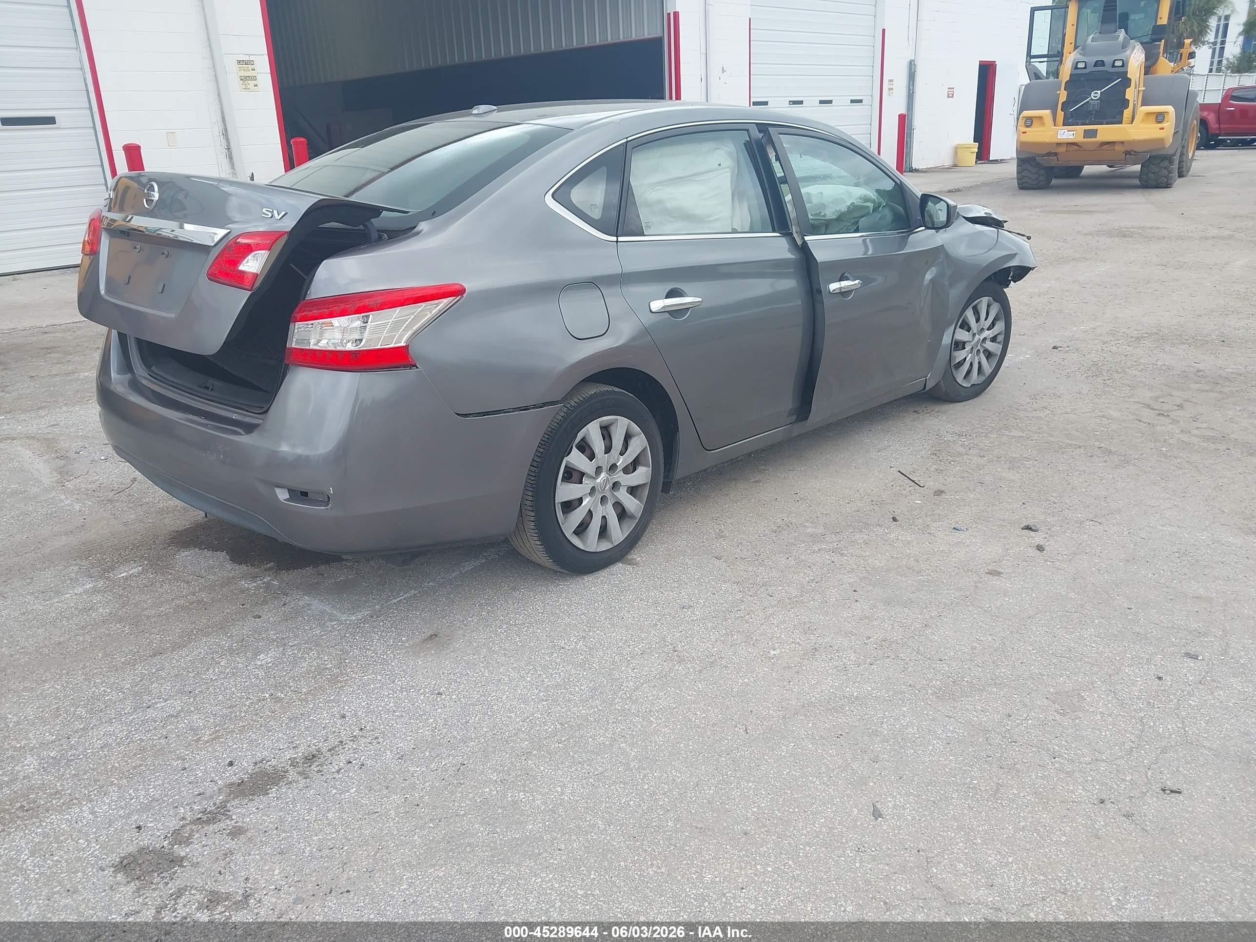 2015 Nissan Sentra Sv Gray vin: 3N1AB7AP0FY248463