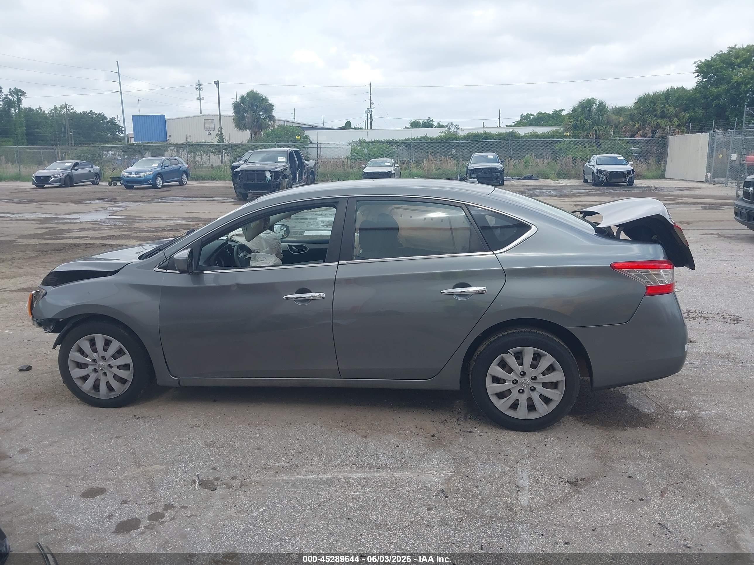 2015 Nissan Sentra Sv Gray vin: 3N1AB7AP0FY248463