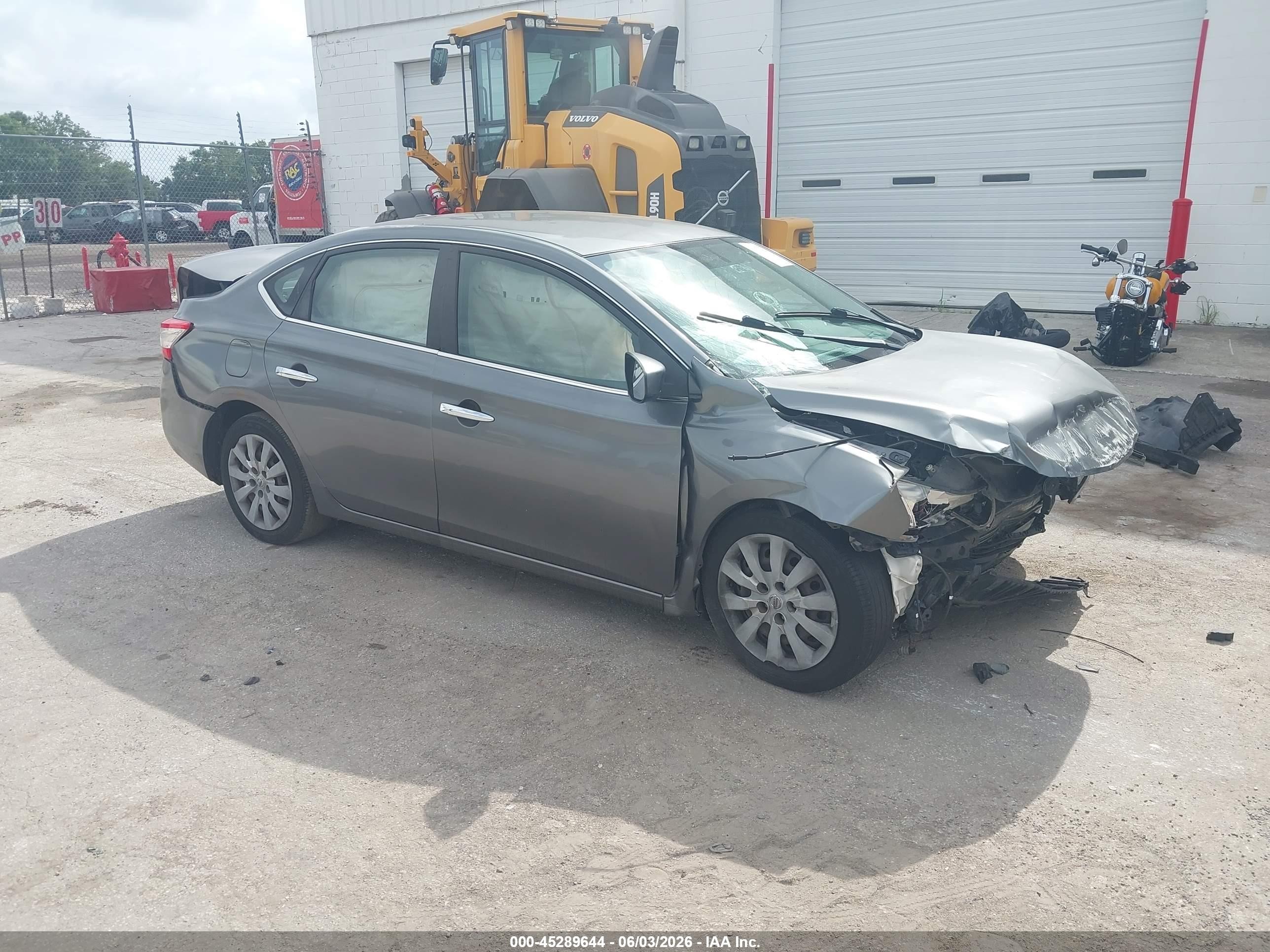 2015 Nissan Sentra Sv Gray vin: 3N1AB7AP0FY248463