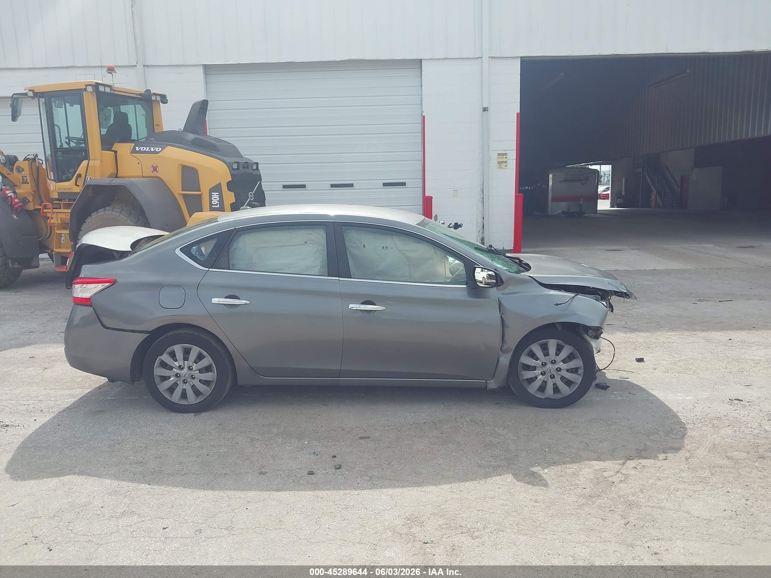 2015 Nissan Sentra Sv Gray vin: 3N1AB7AP0FY248463