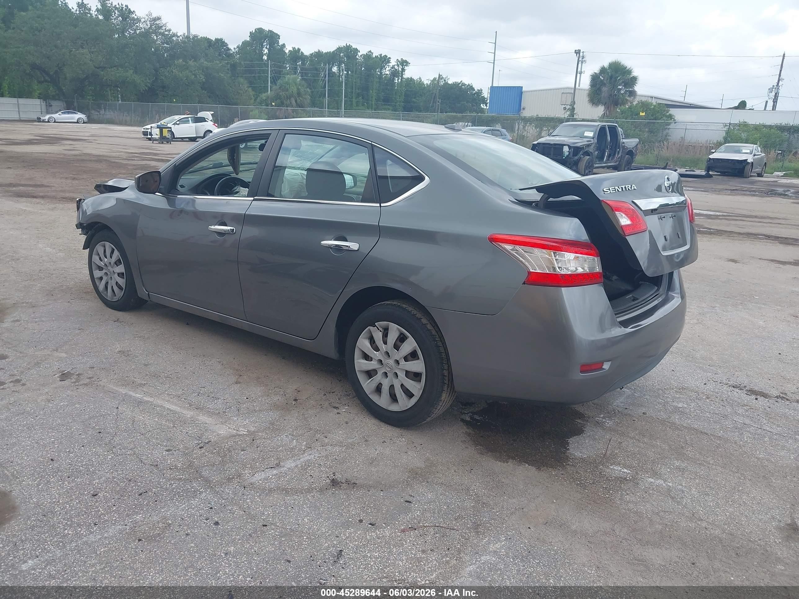 2015 Nissan Sentra Sv Gray vin: 3N1AB7AP0FY248463