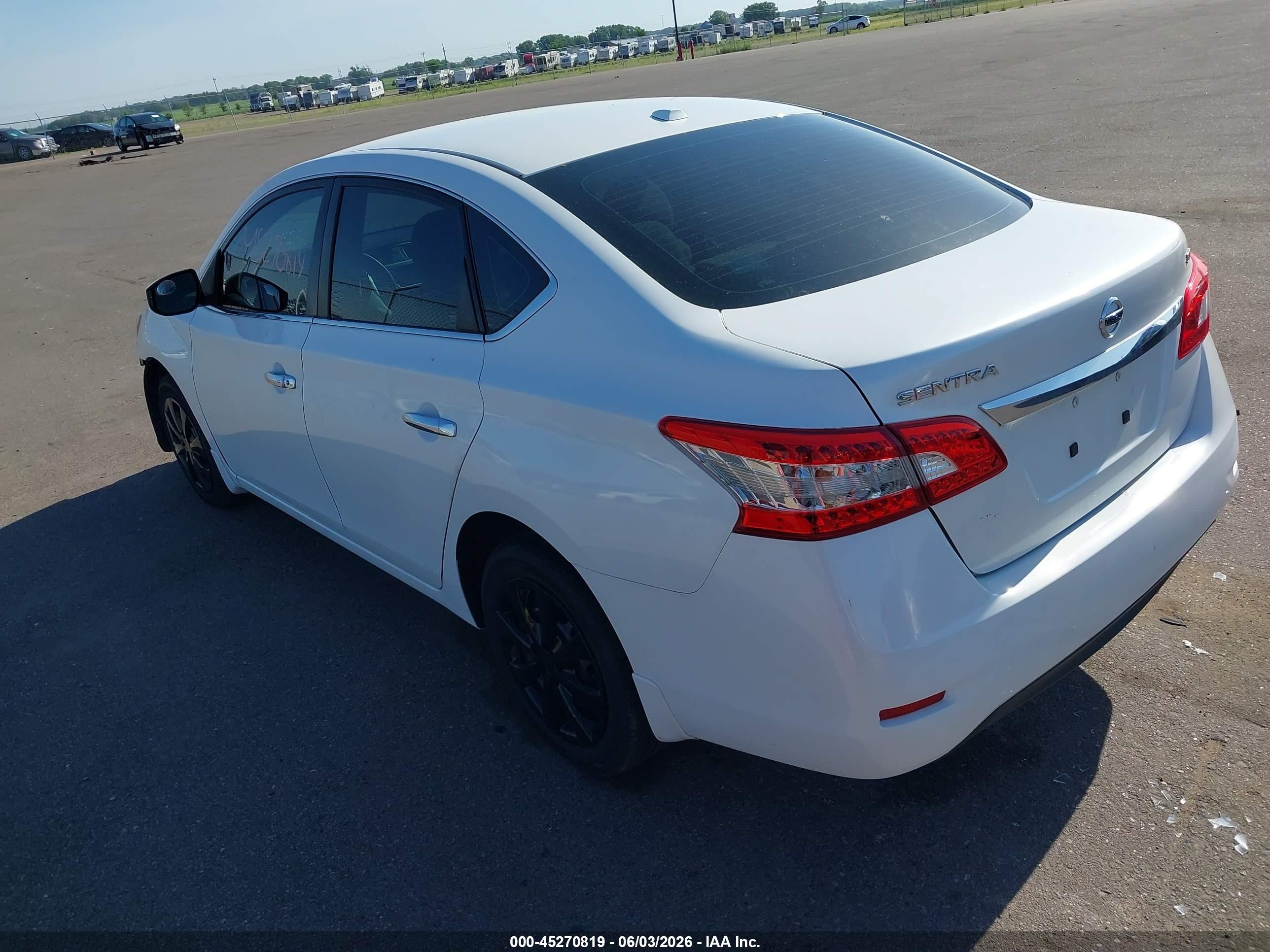 2015 Nissan Sentra Sv White vin: 3N1AB7AP0FY255204