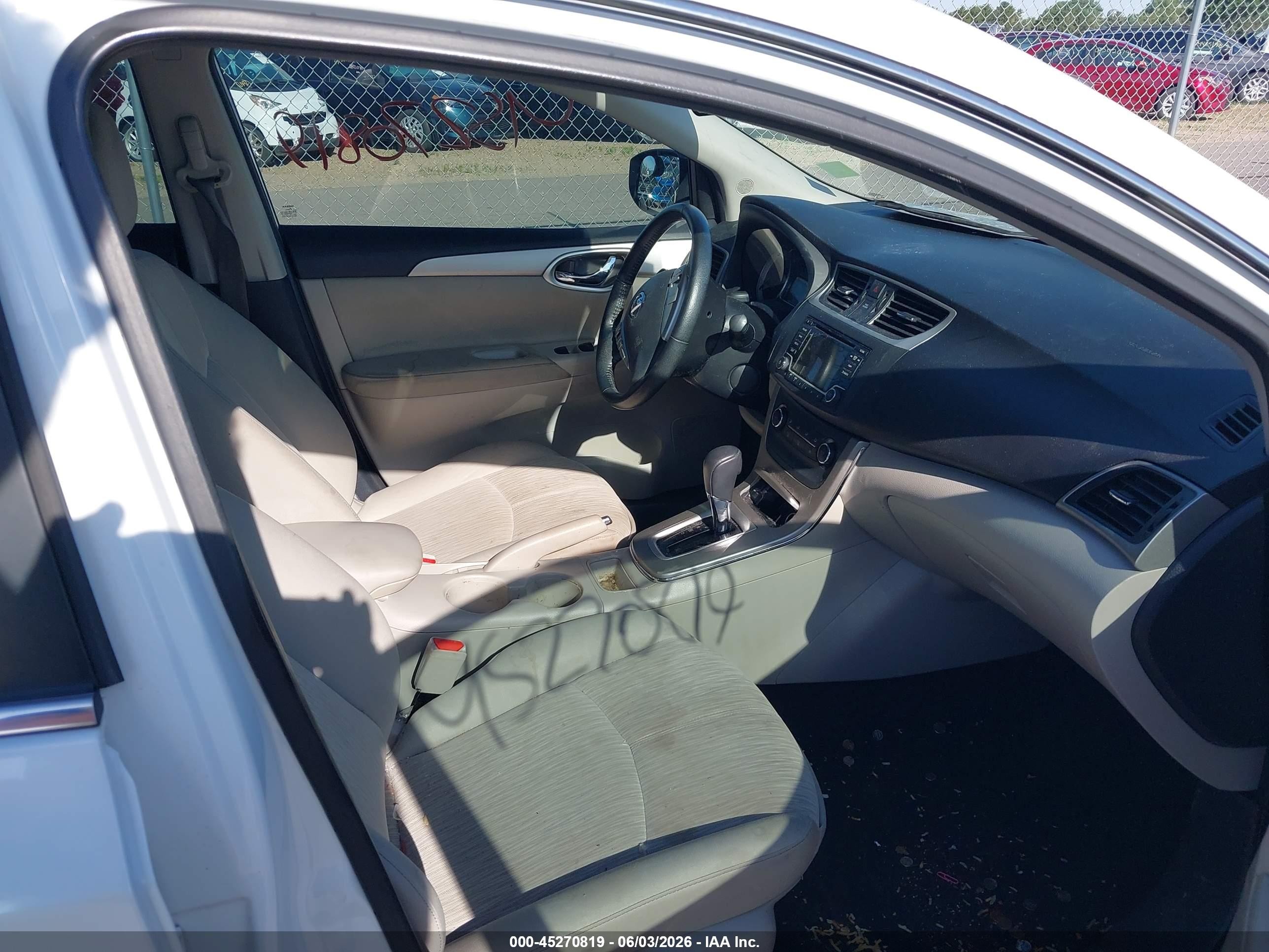 2015 Nissan Sentra Sv White vin: 3N1AB7AP0FY255204
