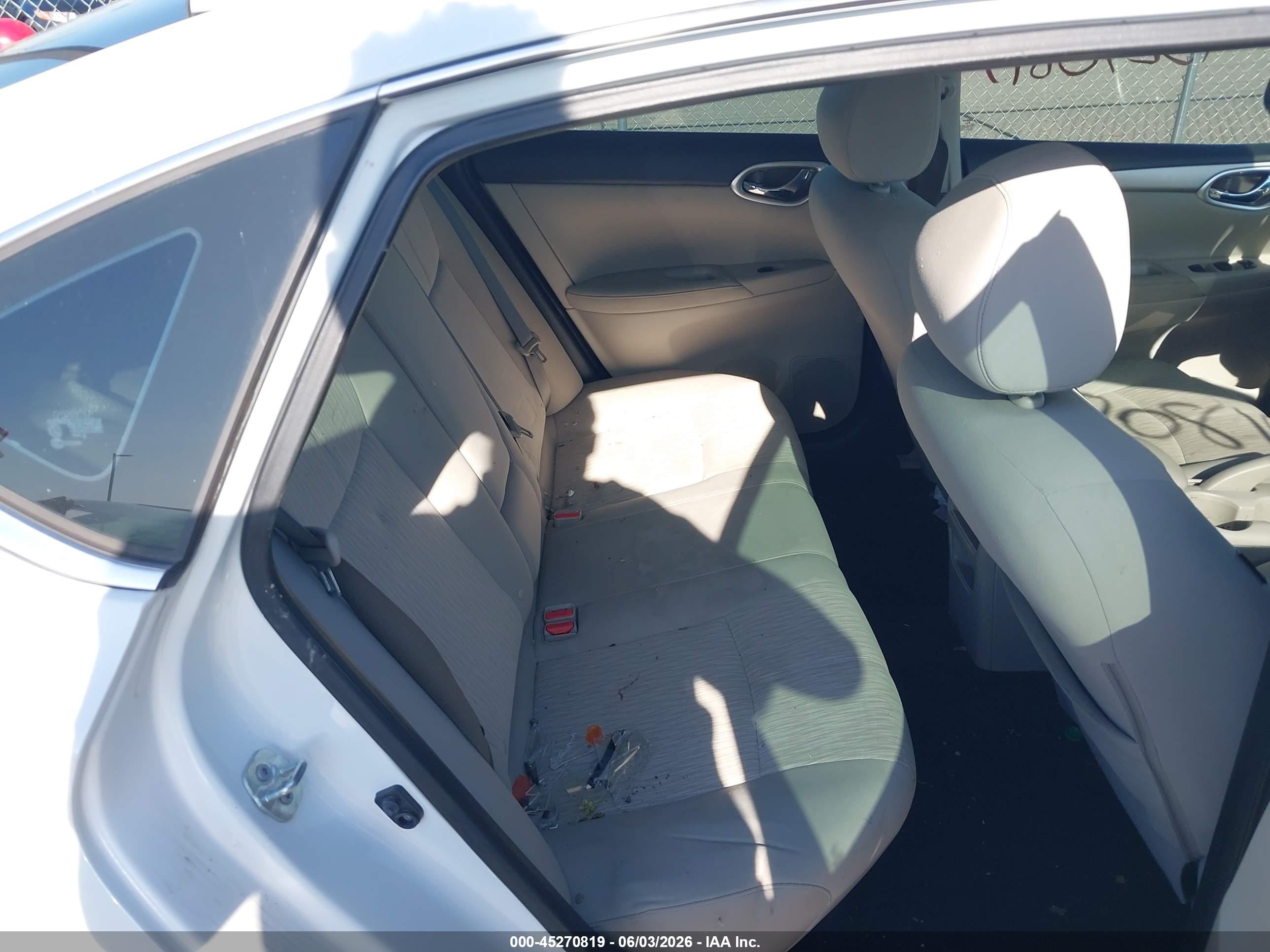 2015 Nissan Sentra Sv White vin: 3N1AB7AP0FY255204