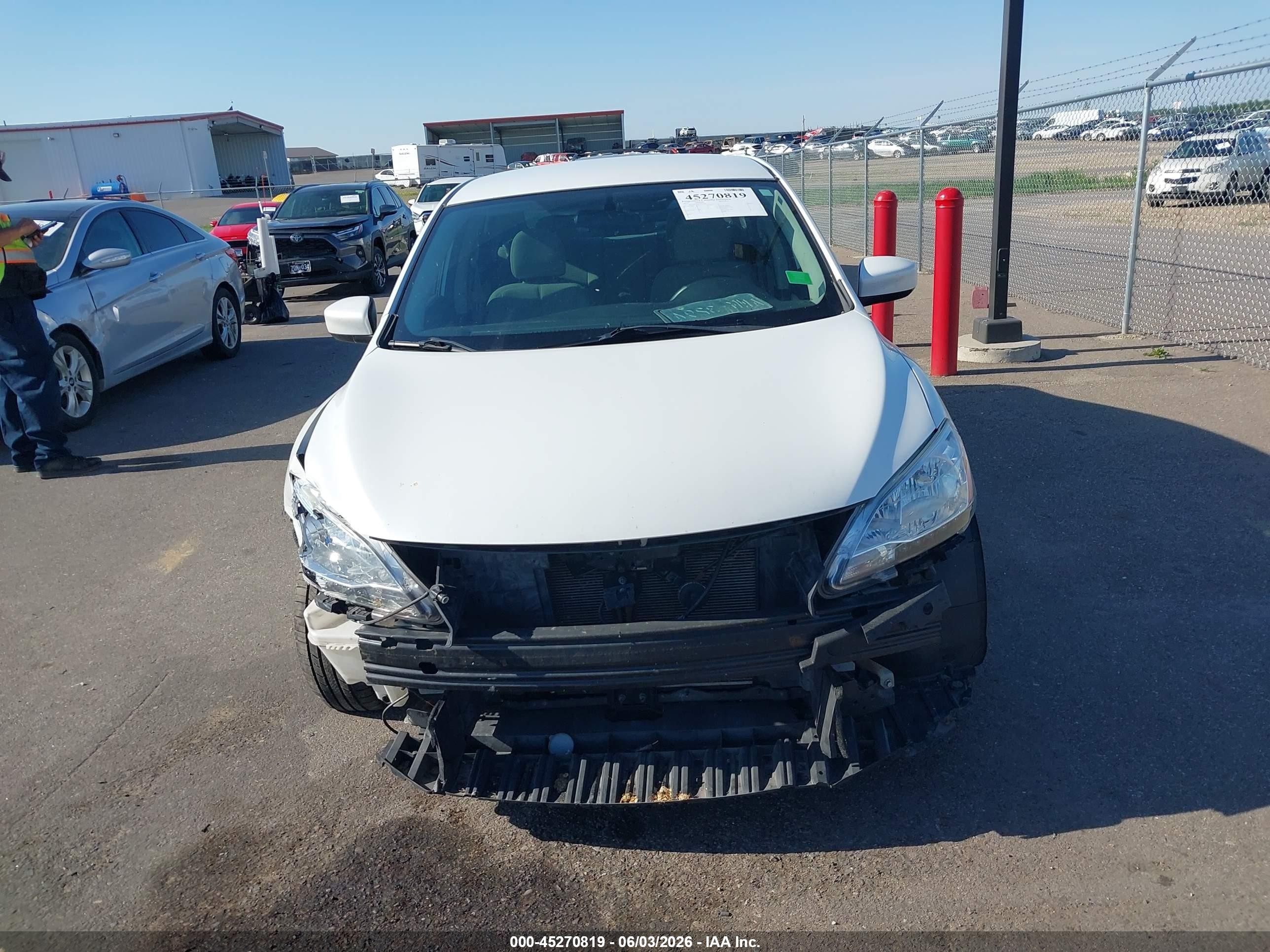 2015 Nissan Sentra Sv White vin: 3N1AB7AP0FY255204