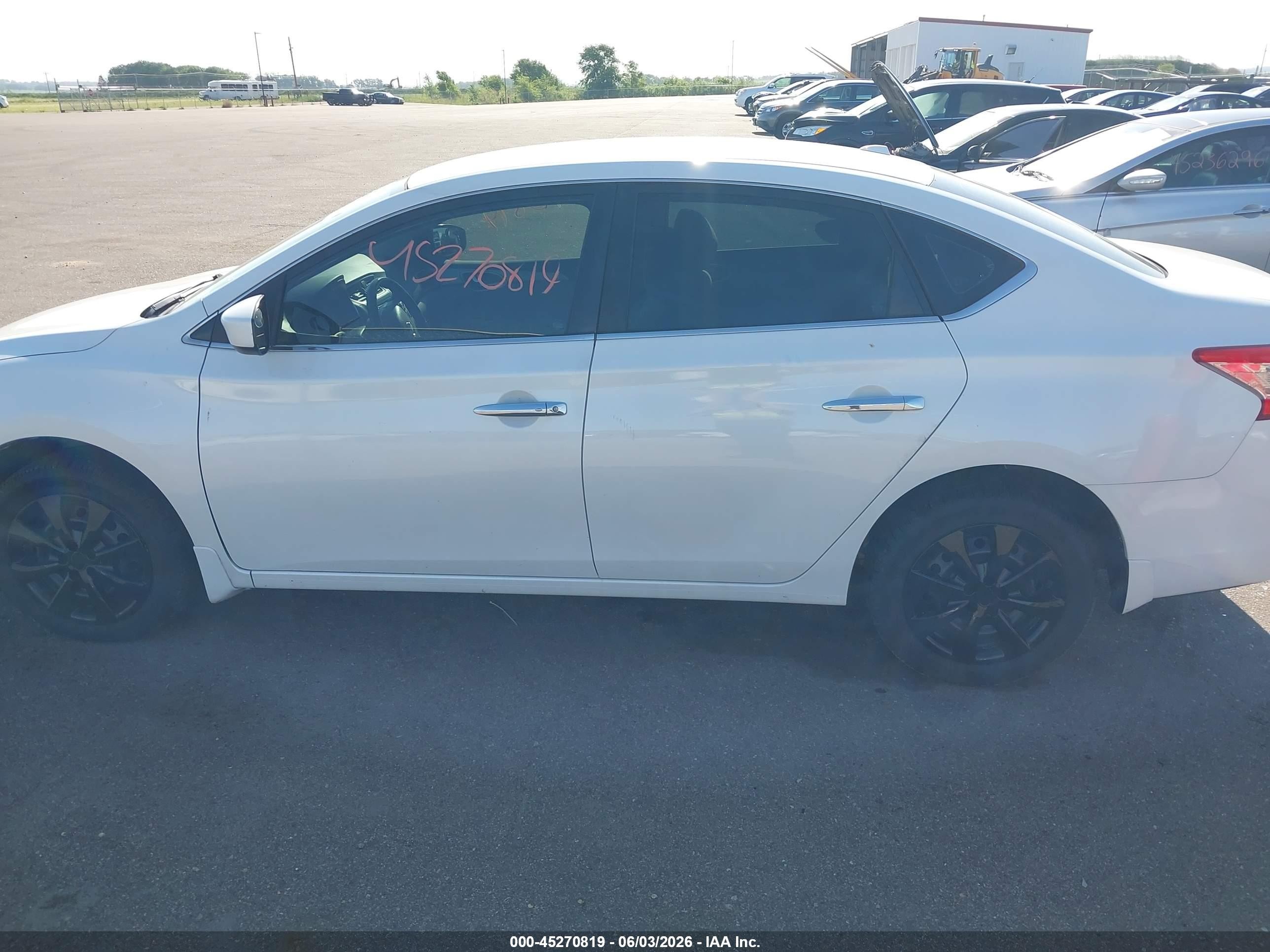2015 Nissan Sentra Sv White vin: 3N1AB7AP0FY255204