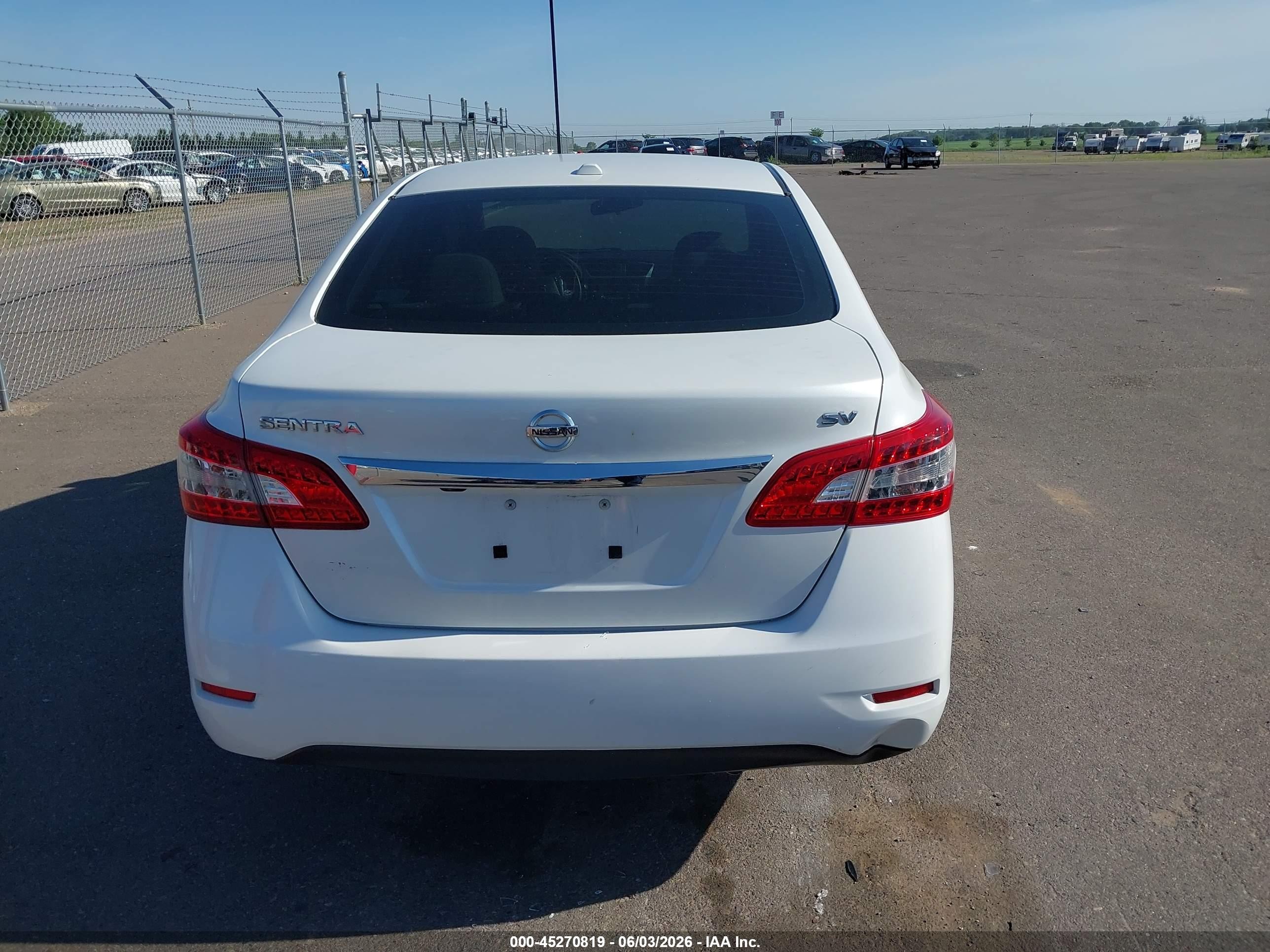 2015 Nissan Sentra Sv White vin: 3N1AB7AP0FY255204
