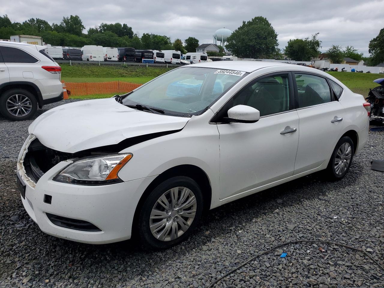 2015 Nissan Sentra Sv White vin: 3N1AB7AP0FY264324