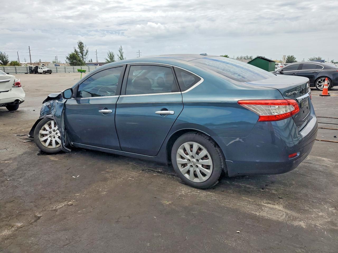 2015 Nissan Sentra Sv Синий vin: 3N1AB7AP0FY264551