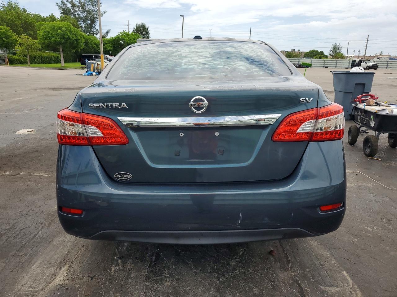 2015 Nissan Sentra Sv Синий vin: 3N1AB7AP0FY264551