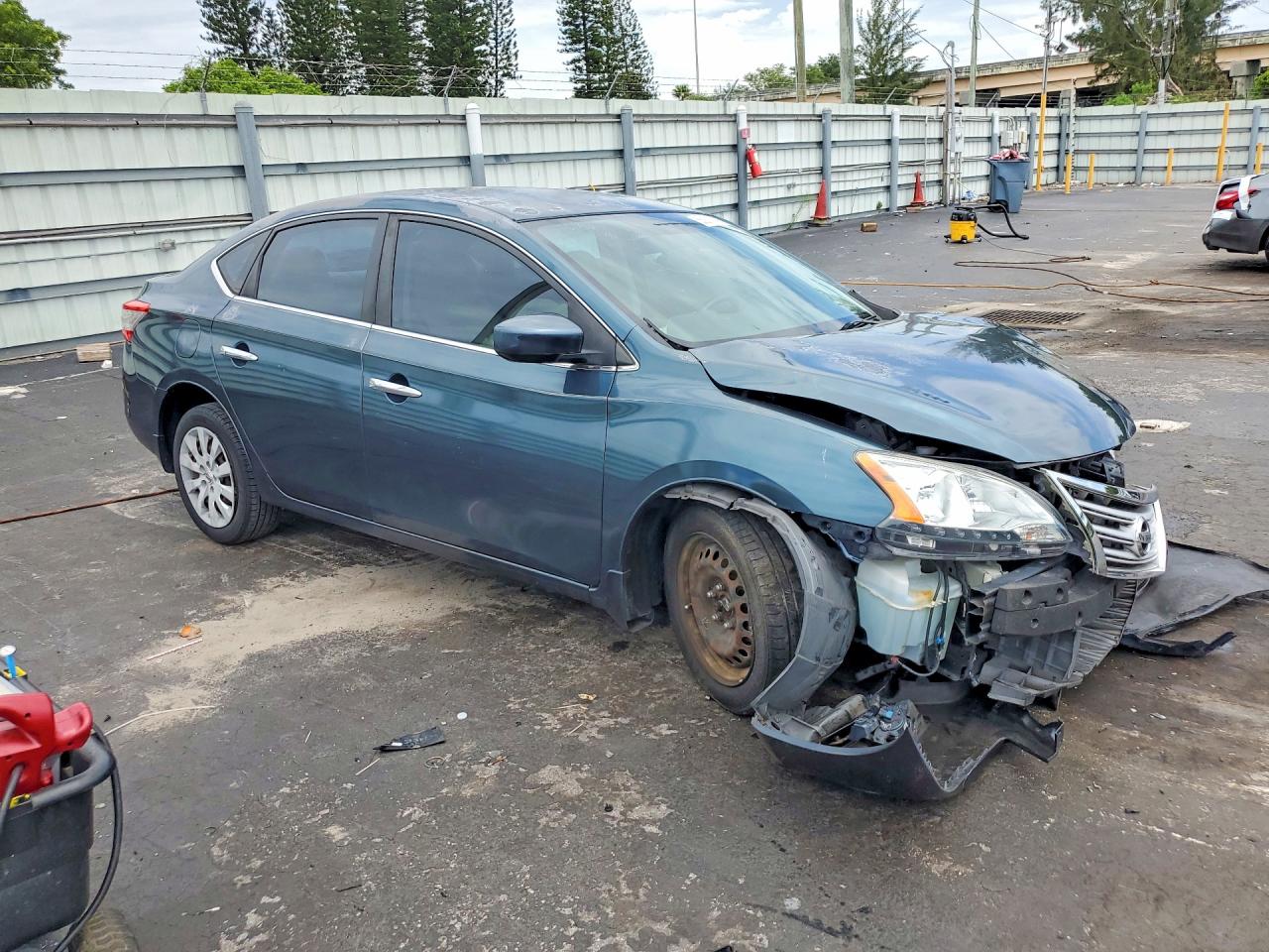 2015 Nissan Sentra Sv Синий vin: 3N1AB7AP0FY264551