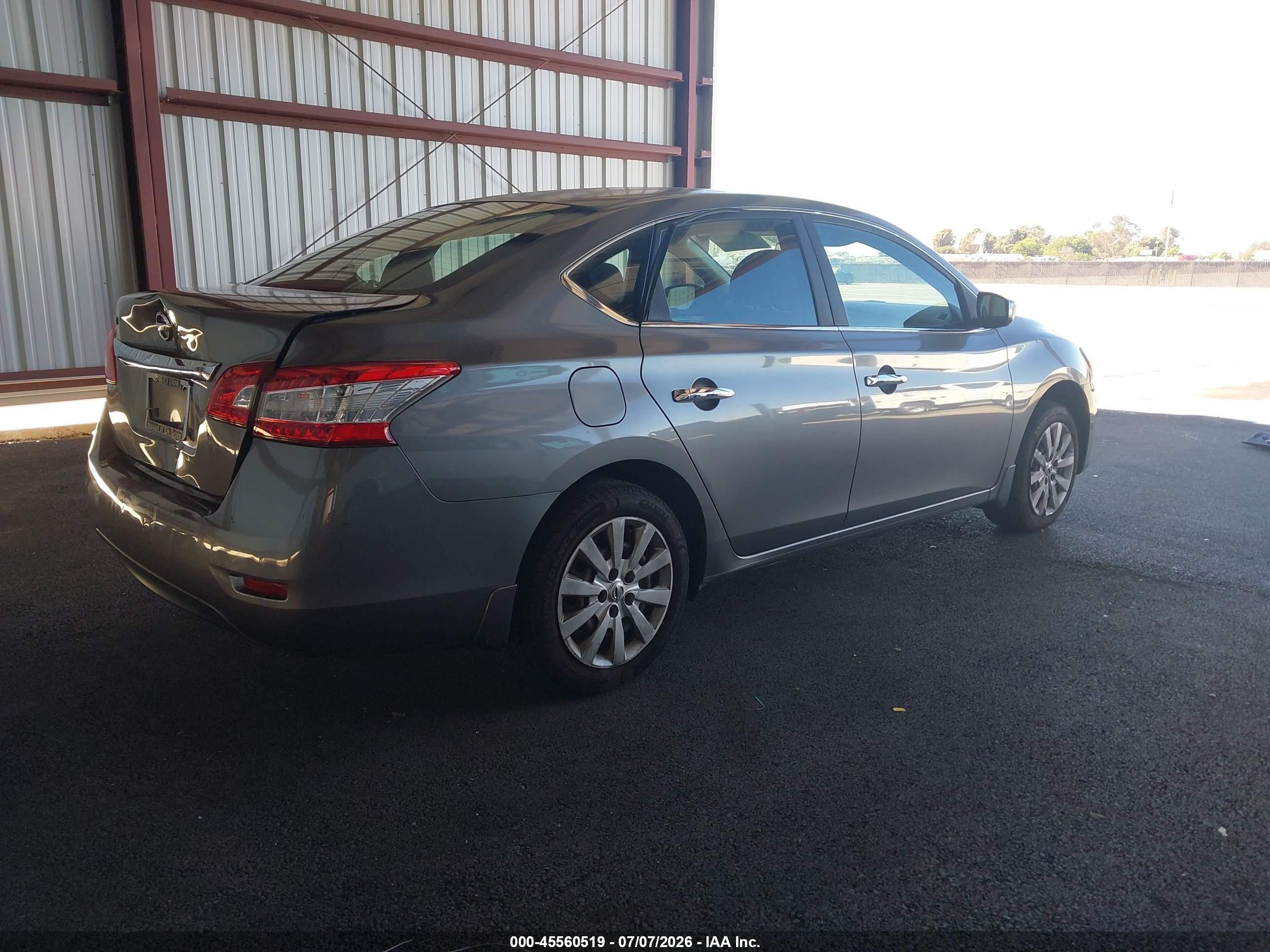 2015 Nissan Sentra S Gray vin: 3N1AB7AP0FY269278