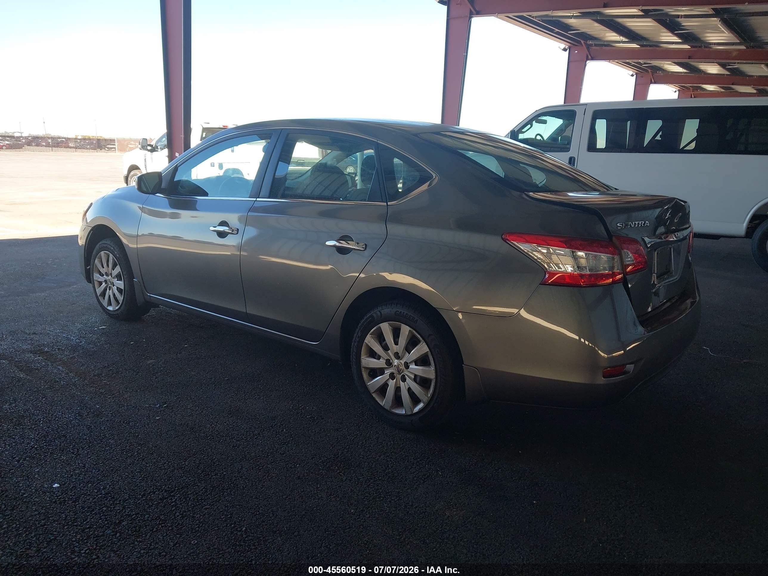 2015 Nissan Sentra S Gray vin: 3N1AB7AP0FY269278