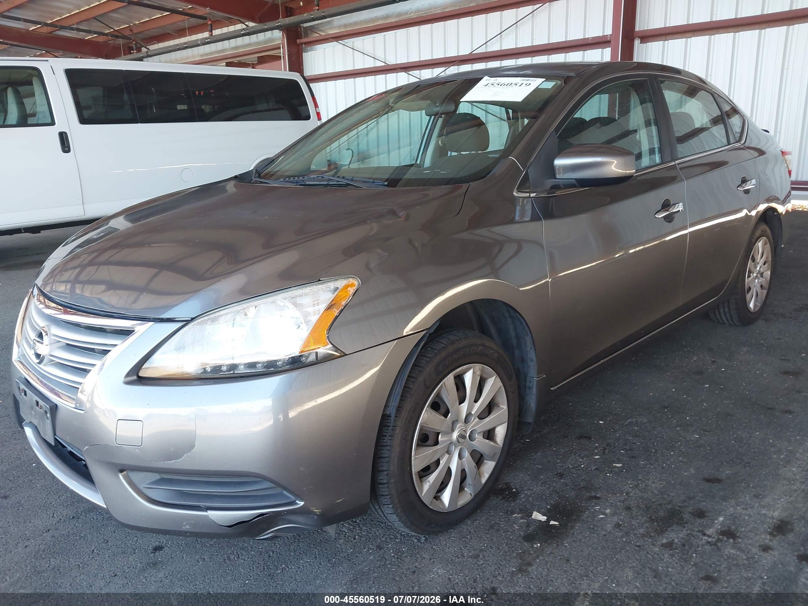 2015 Nissan Sentra S Gray vin: 3N1AB7AP0FY269278