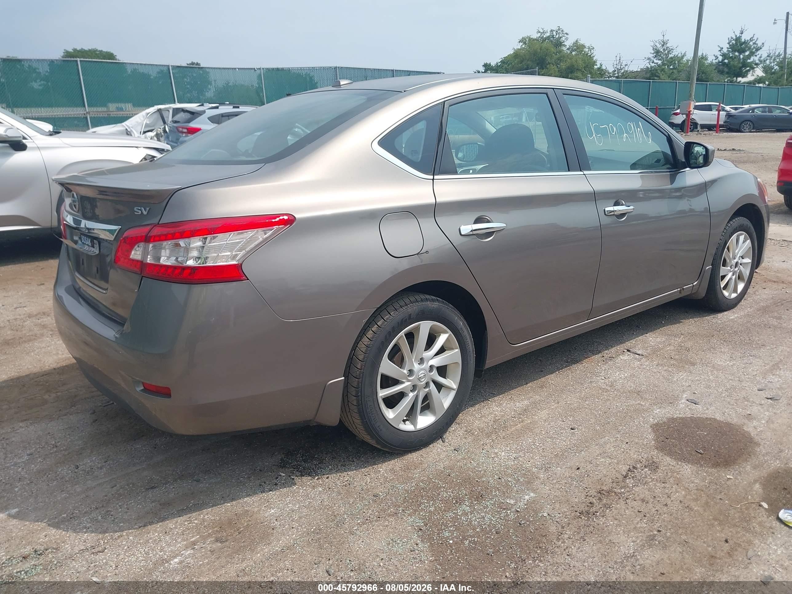 2015 Nissan Sentra Sv Gray vin: 3N1AB7AP0FY275856