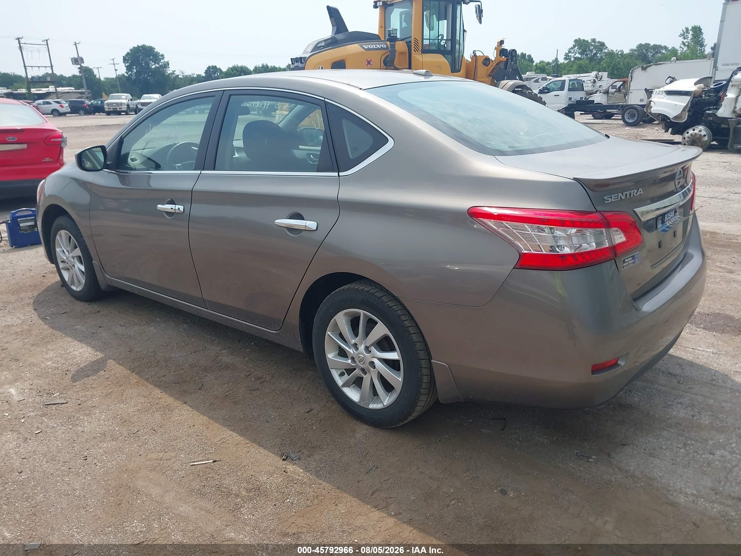 2015 Nissan Sentra Sv Gray vin: 3N1AB7AP0FY275856