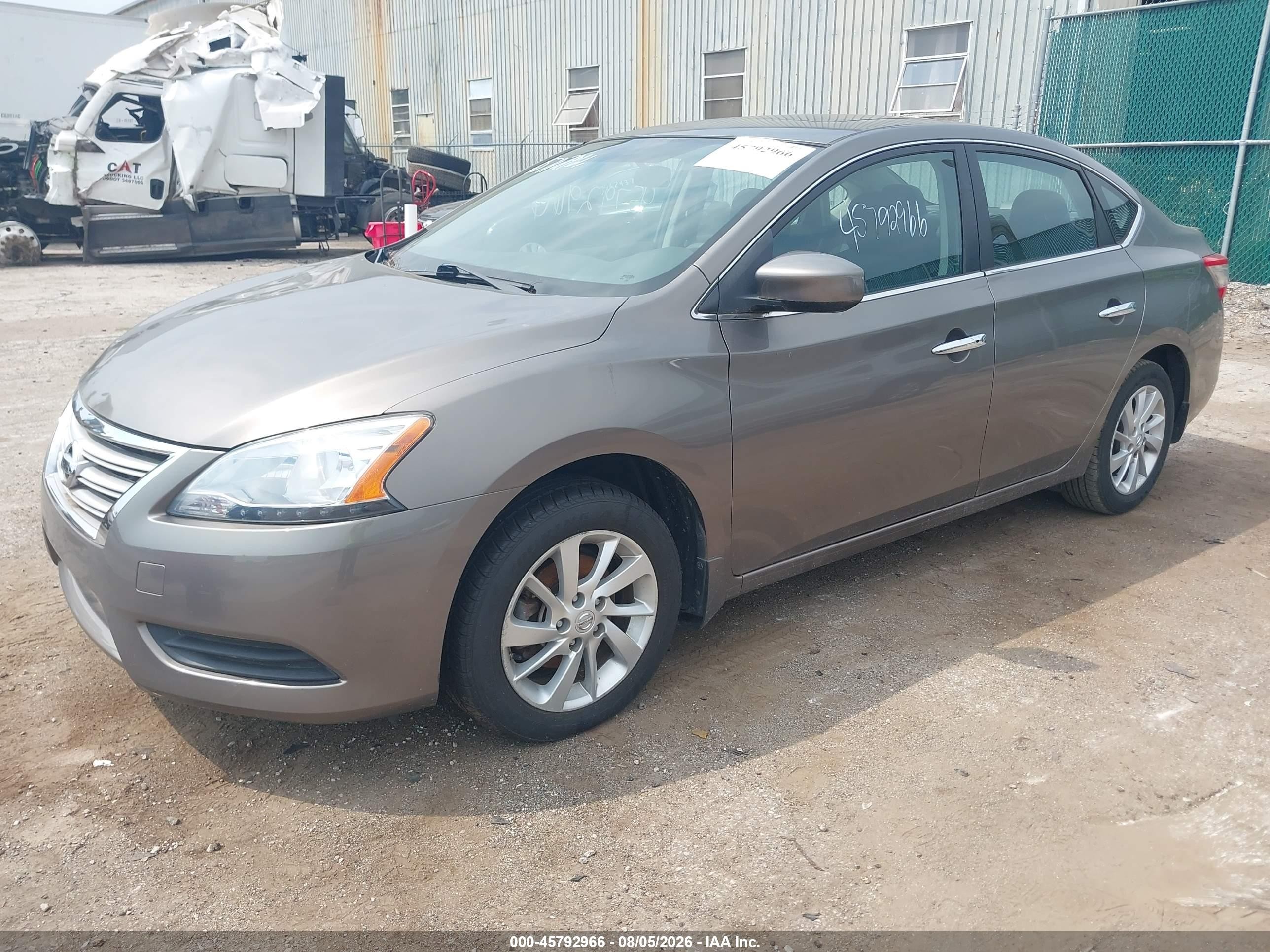 2015 Nissan Sentra Sv Gray vin: 3N1AB7AP0FY275856