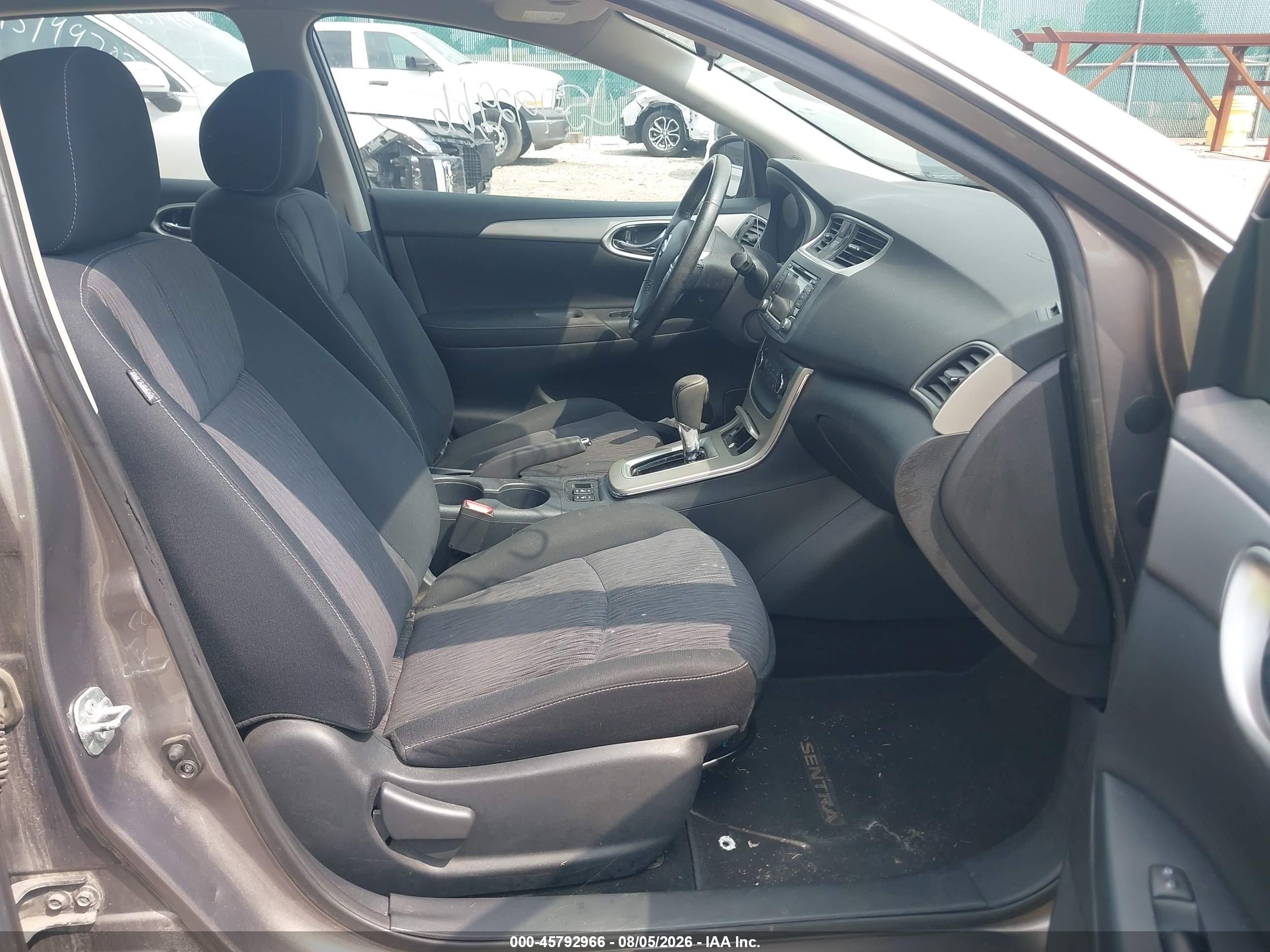 2015 Nissan Sentra Sv Gray vin: 3N1AB7AP0FY275856