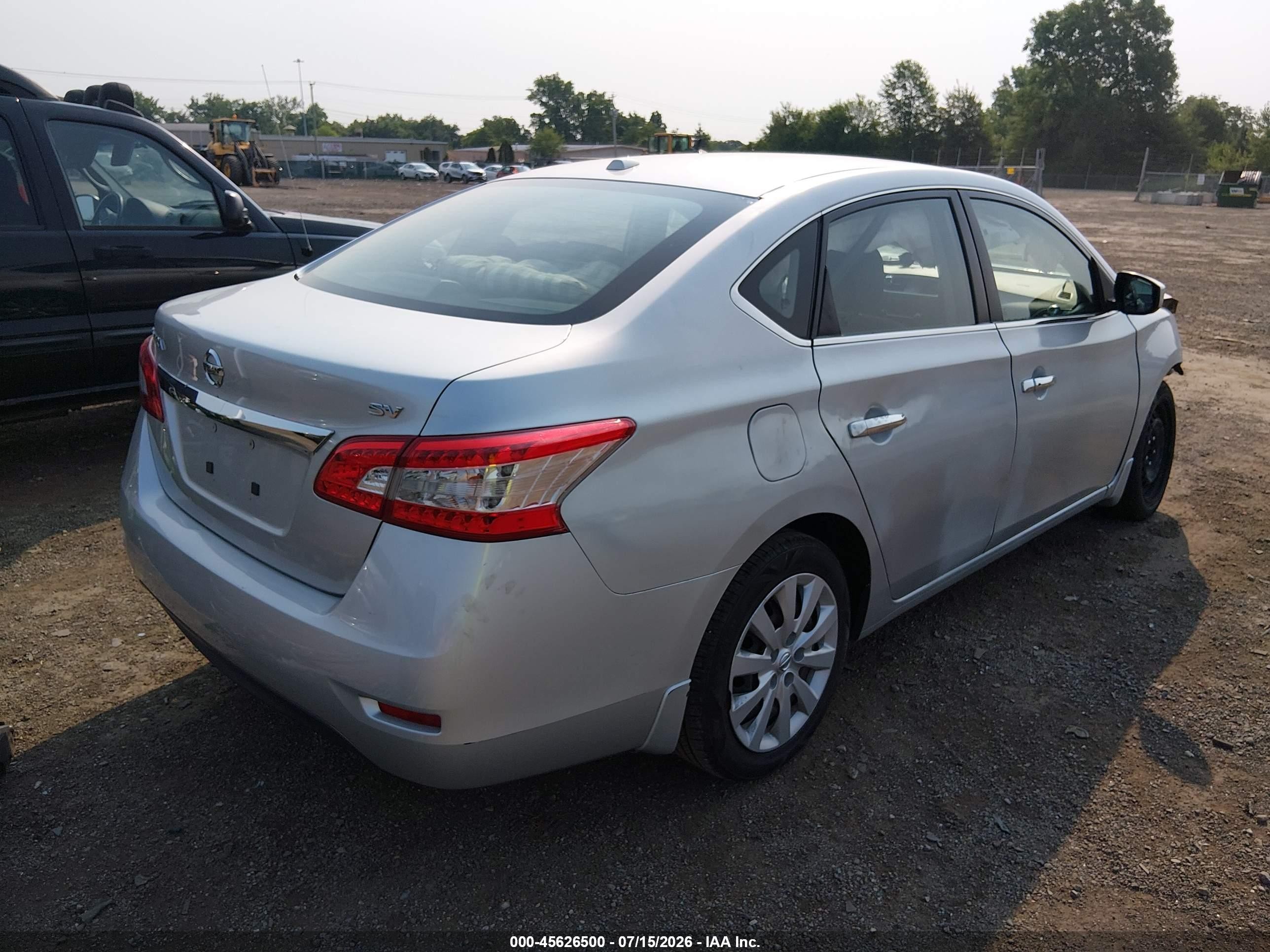 2015 Nissan Sentra Sv Silver vin: 3N1AB7AP0FY279065