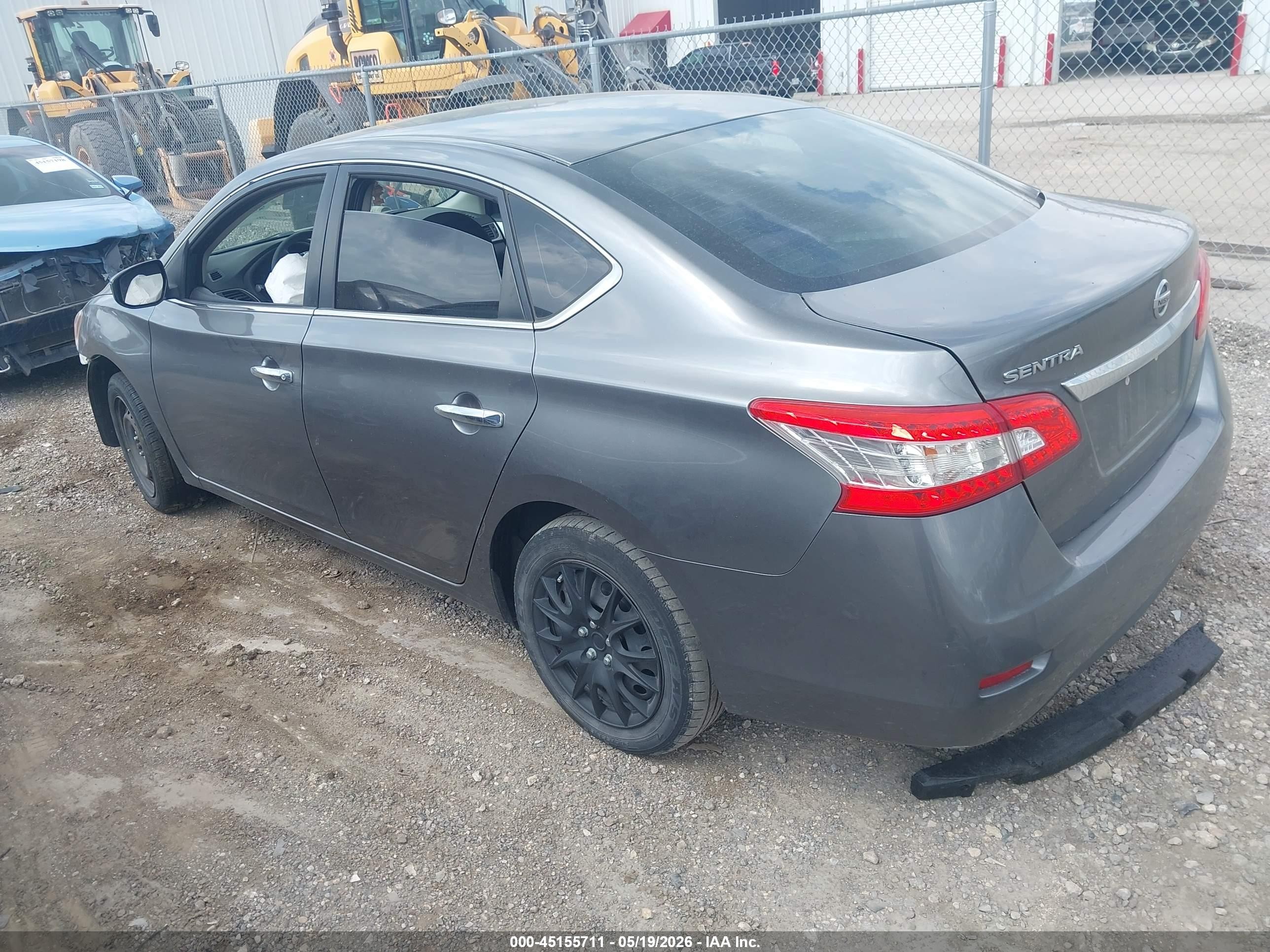 2015 Nissan Sentra S Gray vin: 3N1AB7AP0FY279177