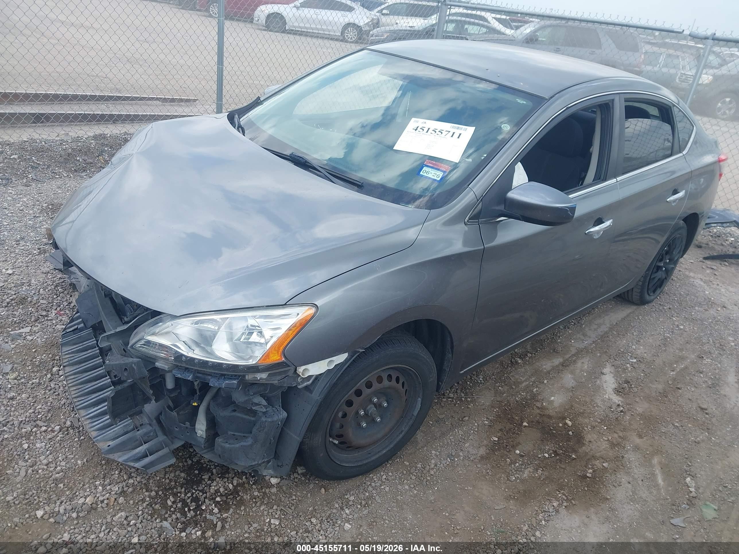 2015 Nissan Sentra S Gray vin: 3N1AB7AP0FY279177