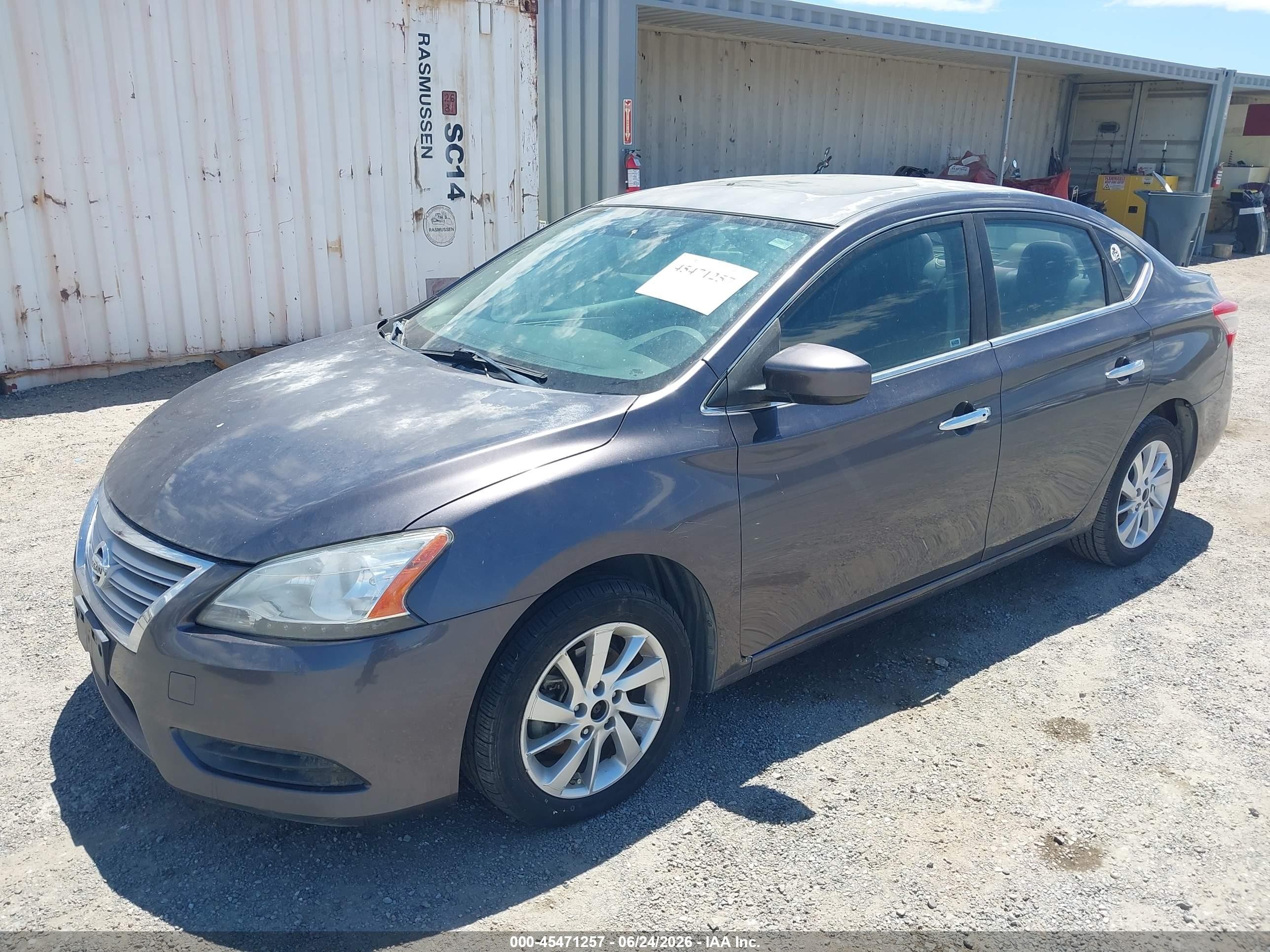 2015 Nissan Sentra Sv Gray vin: 3N1AB7AP0FY295170