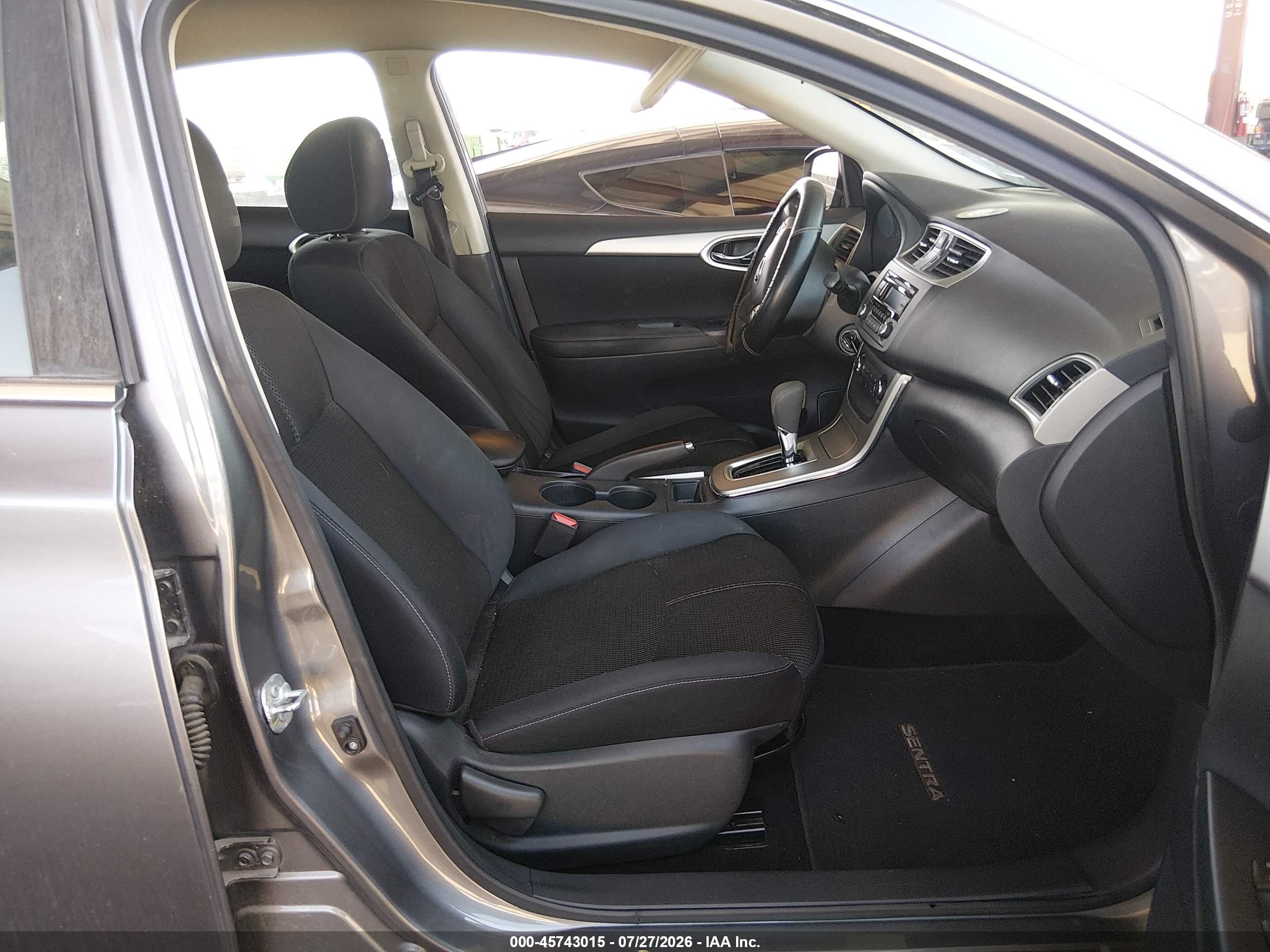 2015 Nissan Sentra S Gray vin: 3N1AB7AP0FY297288