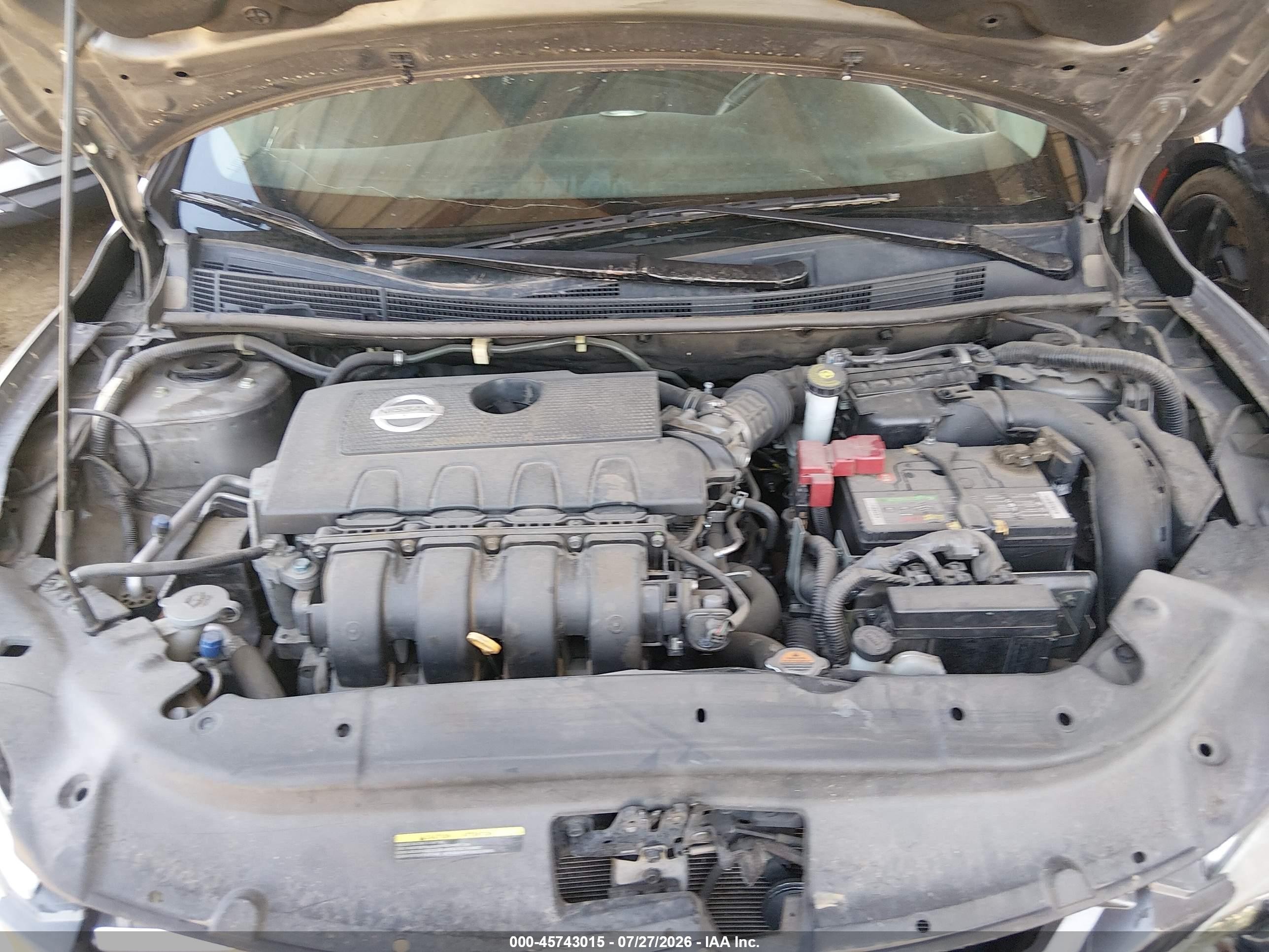 2015 Nissan Sentra S Gray vin: 3N1AB7AP0FY297288