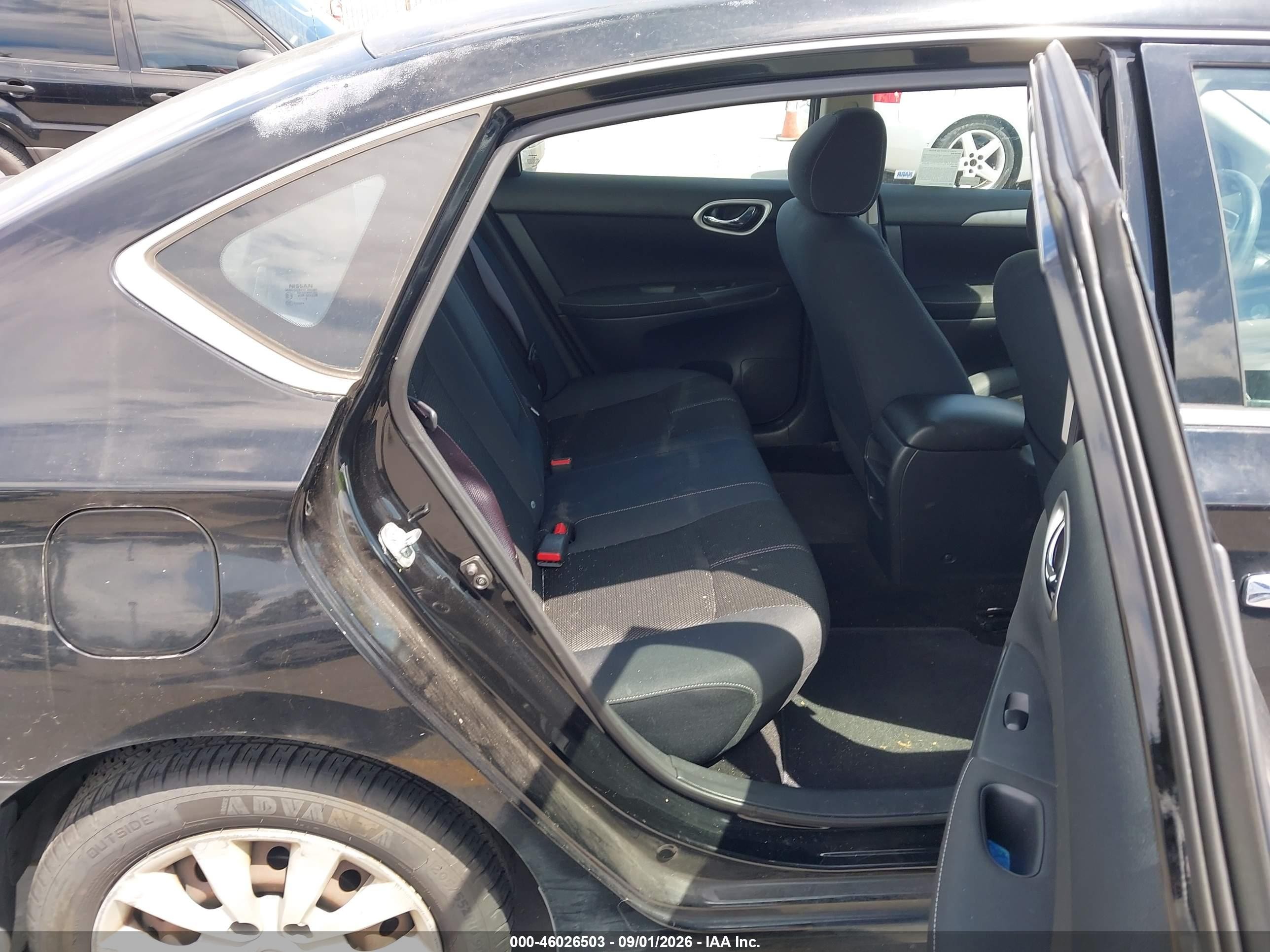 2015 Nissan Sentra S Black vin: 3N1AB7AP0FY297842