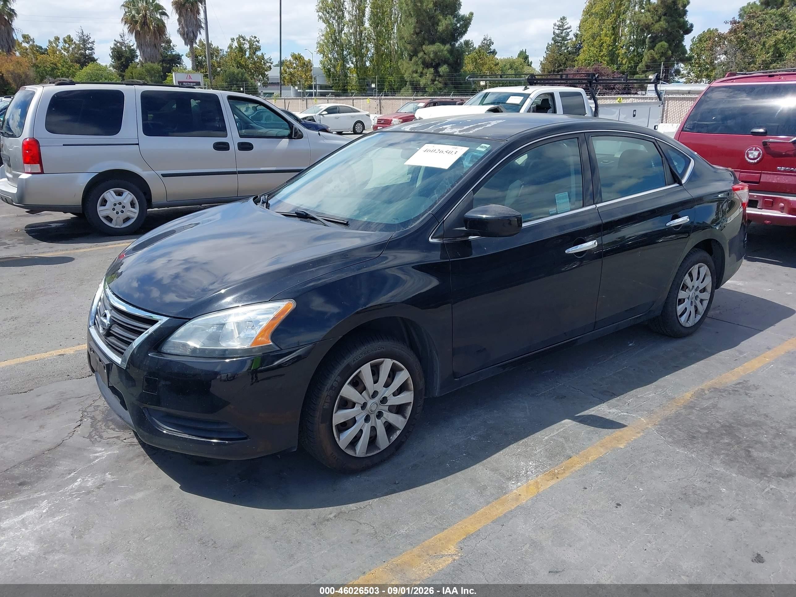 2015 Nissan Sentra S Black vin: 3N1AB7AP0FY297842