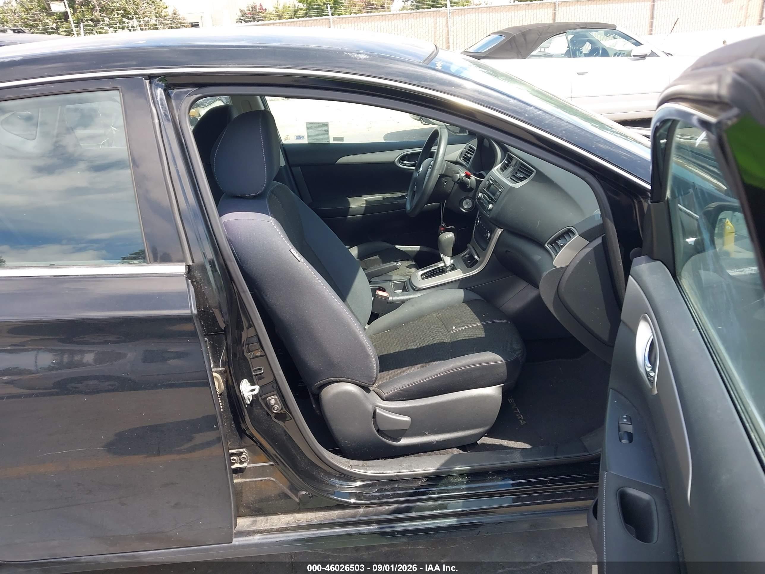 2015 Nissan Sentra S Black vin: 3N1AB7AP0FY297842
