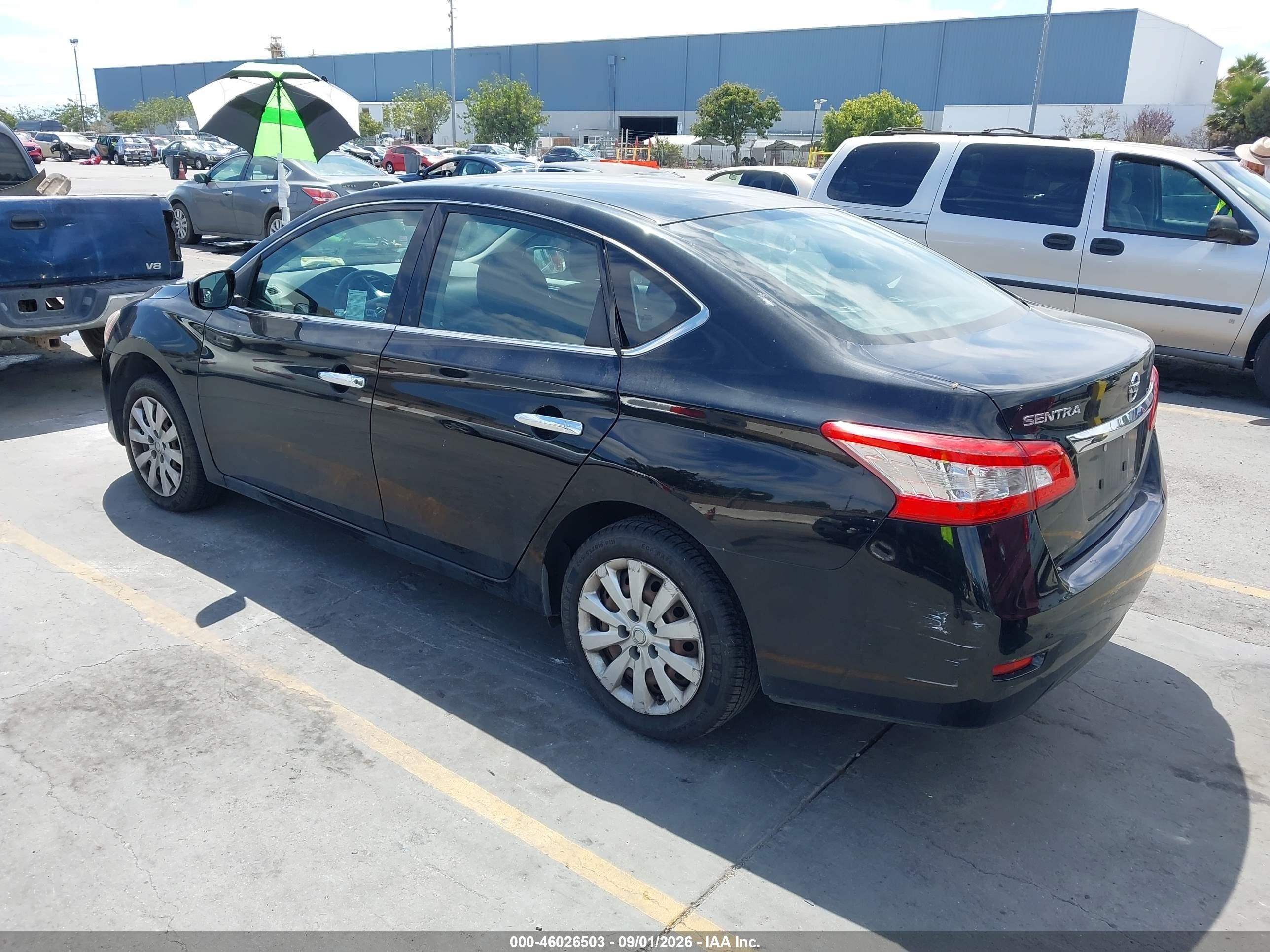 2015 Nissan Sentra S Black vin: 3N1AB7AP0FY297842