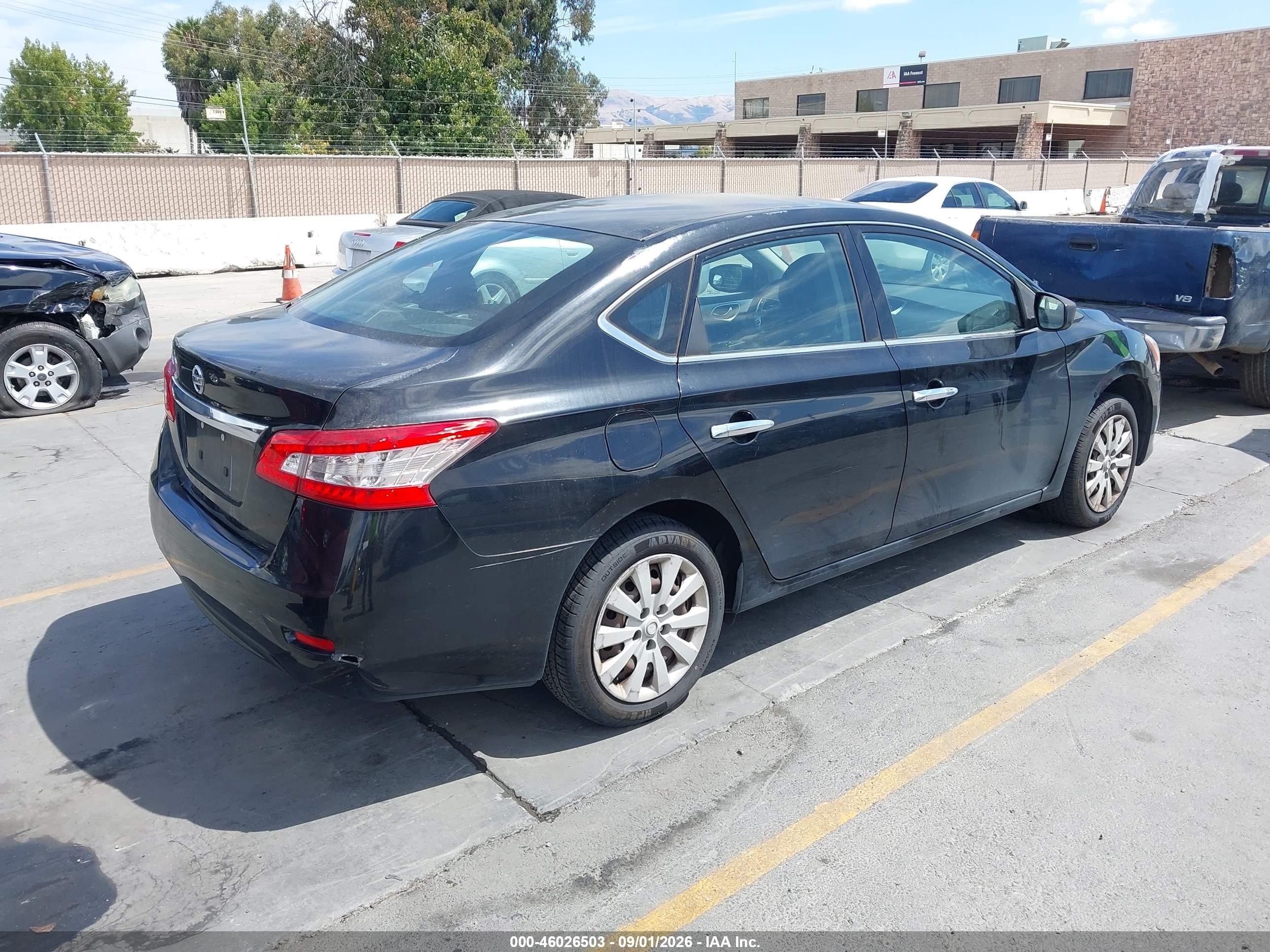 2015 Nissan Sentra S Black vin: 3N1AB7AP0FY297842