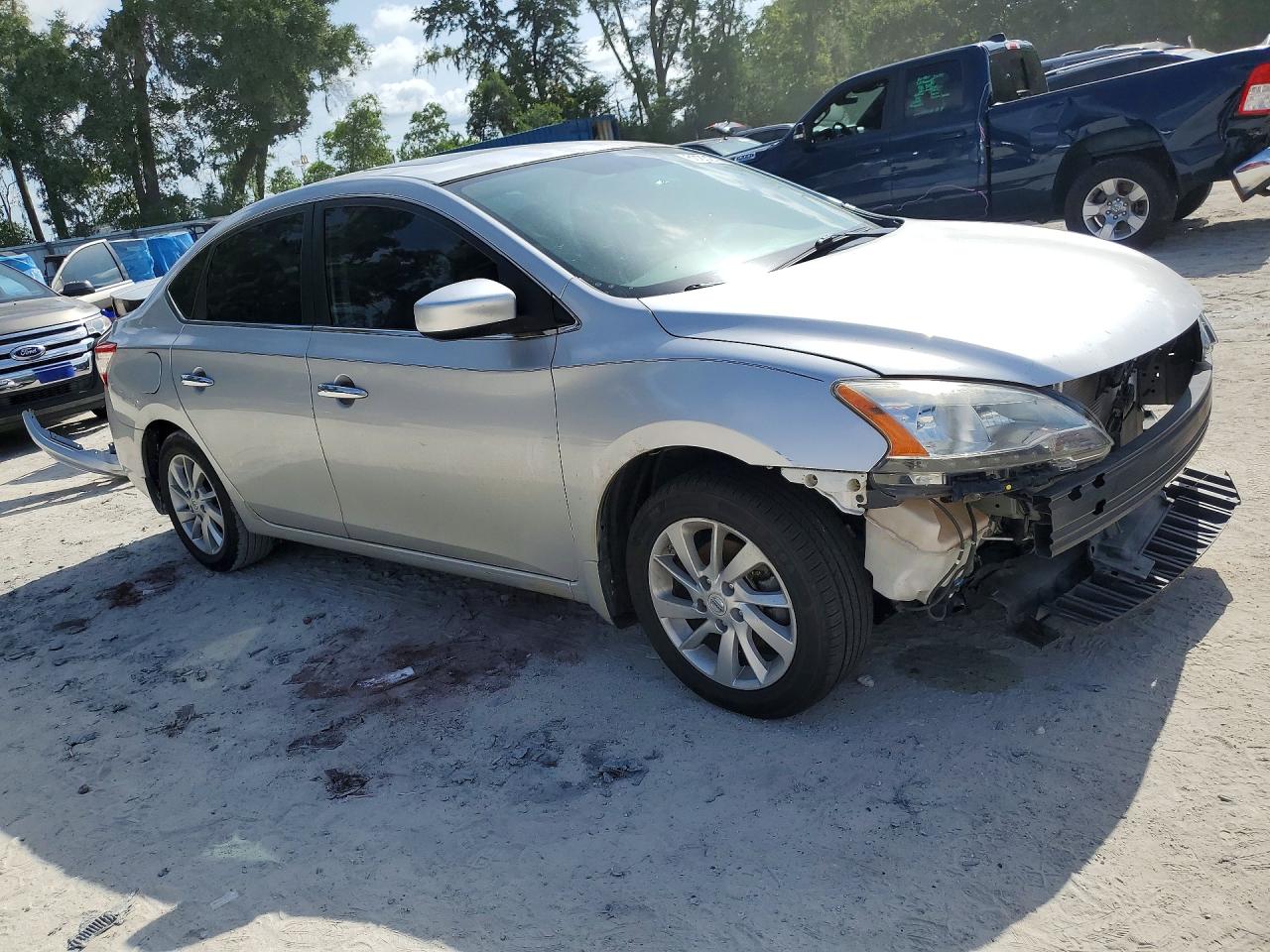 2015 Nissan Sentra Sv Silver vin: 3N1AB7AP0FY298215